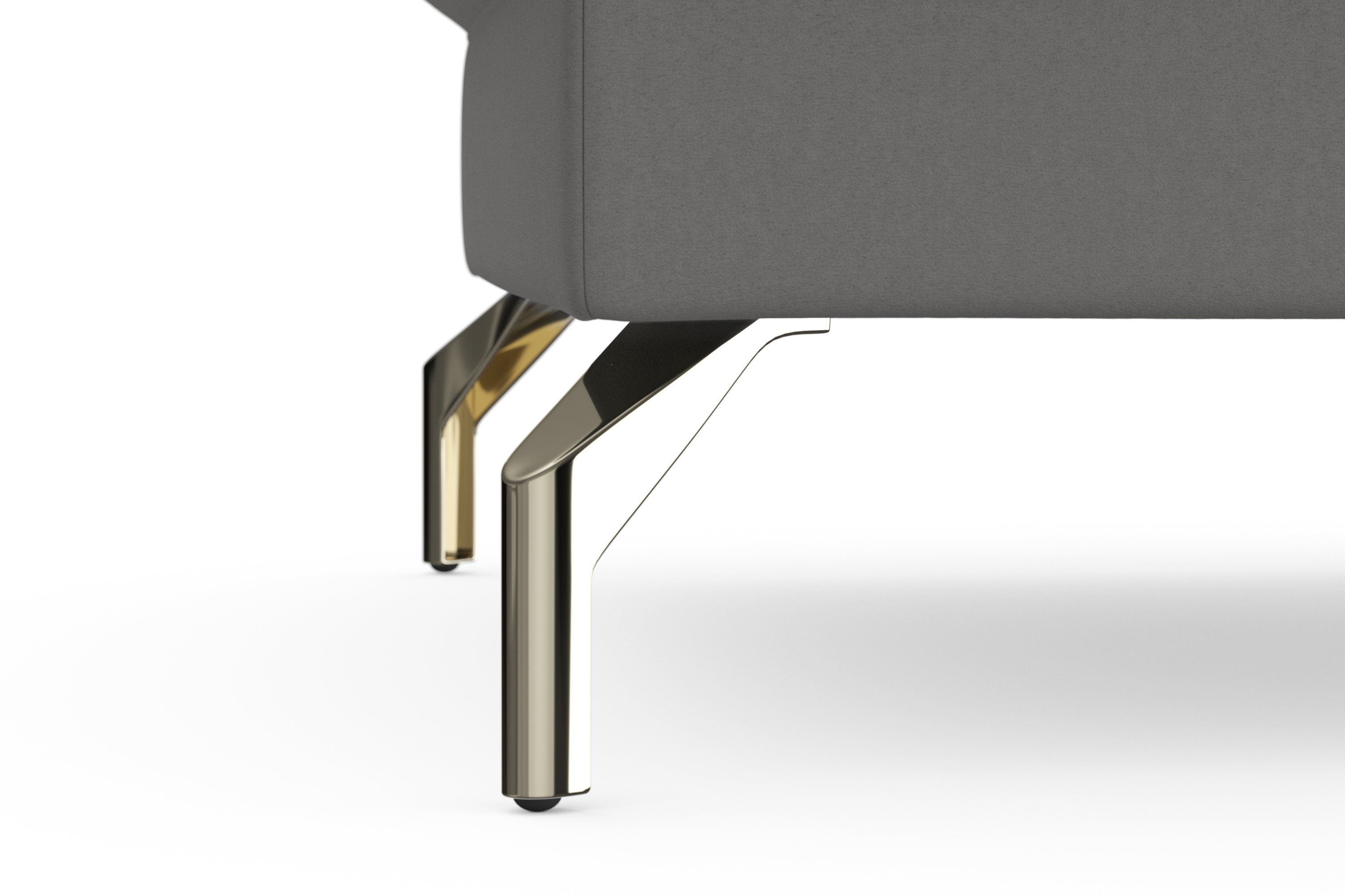 sit&more Hocker Fashion met binnenvering, met gesatineerde nikkel poten