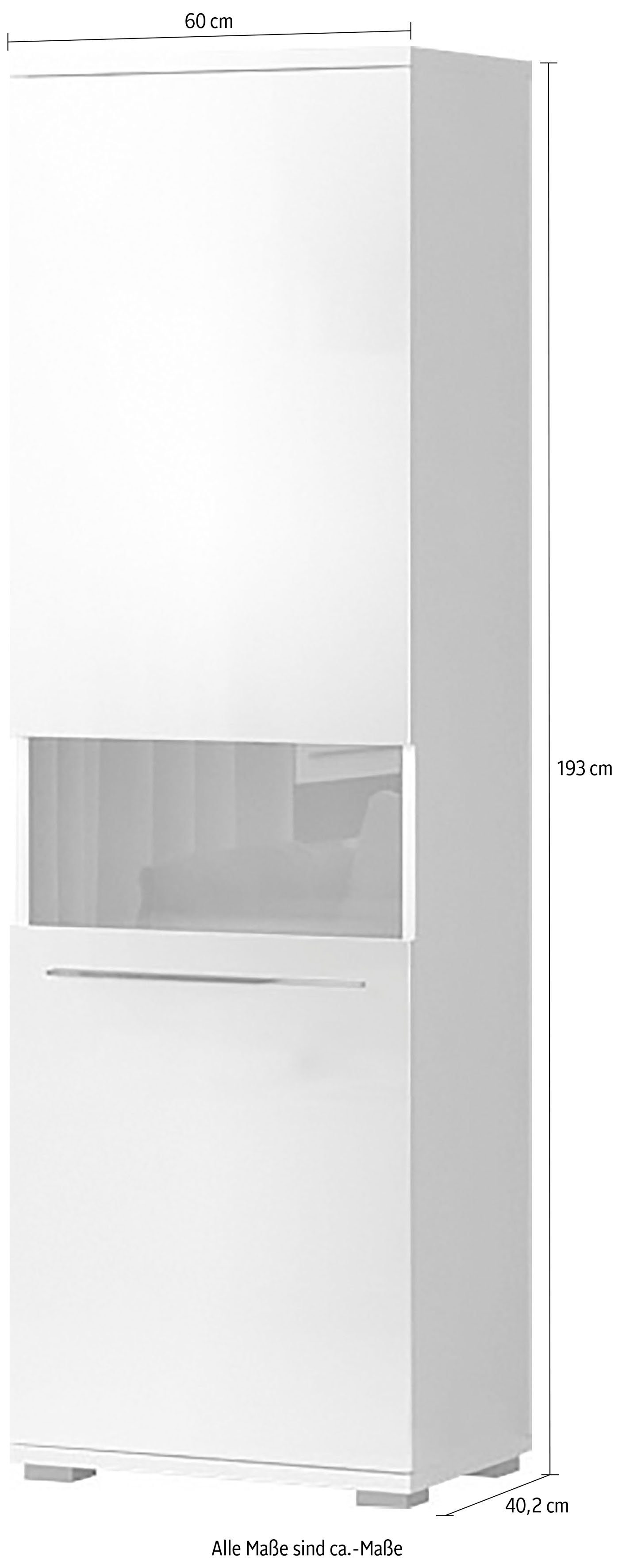 Places of Style Vitrinekast Piano UV-gecoat, soft close-functie