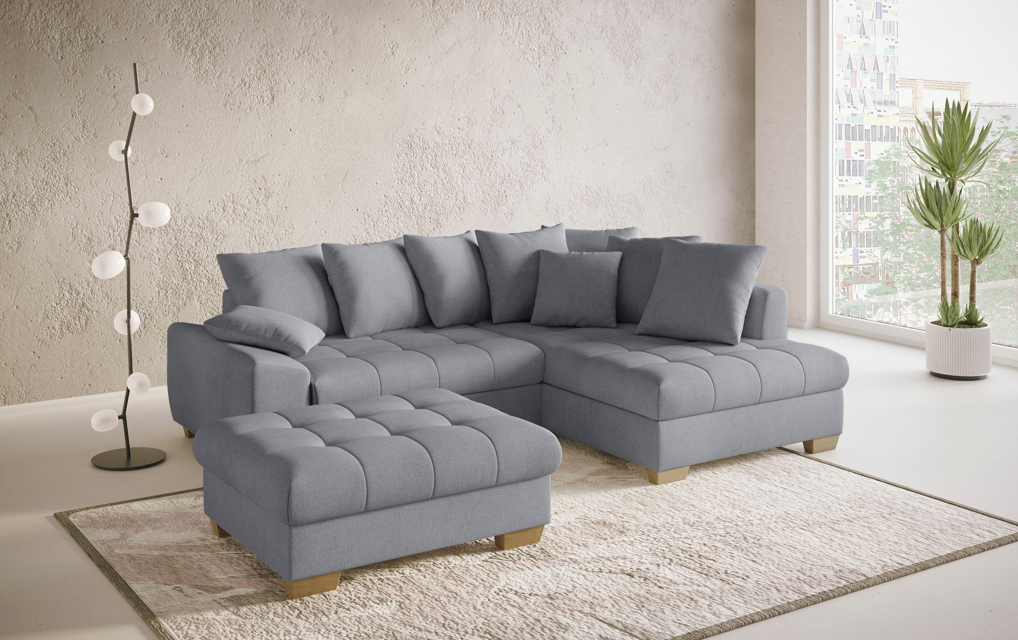 Mr. Couch Hocker Nikita II geschikt voor de set, optioneel met koudschuim bekleding