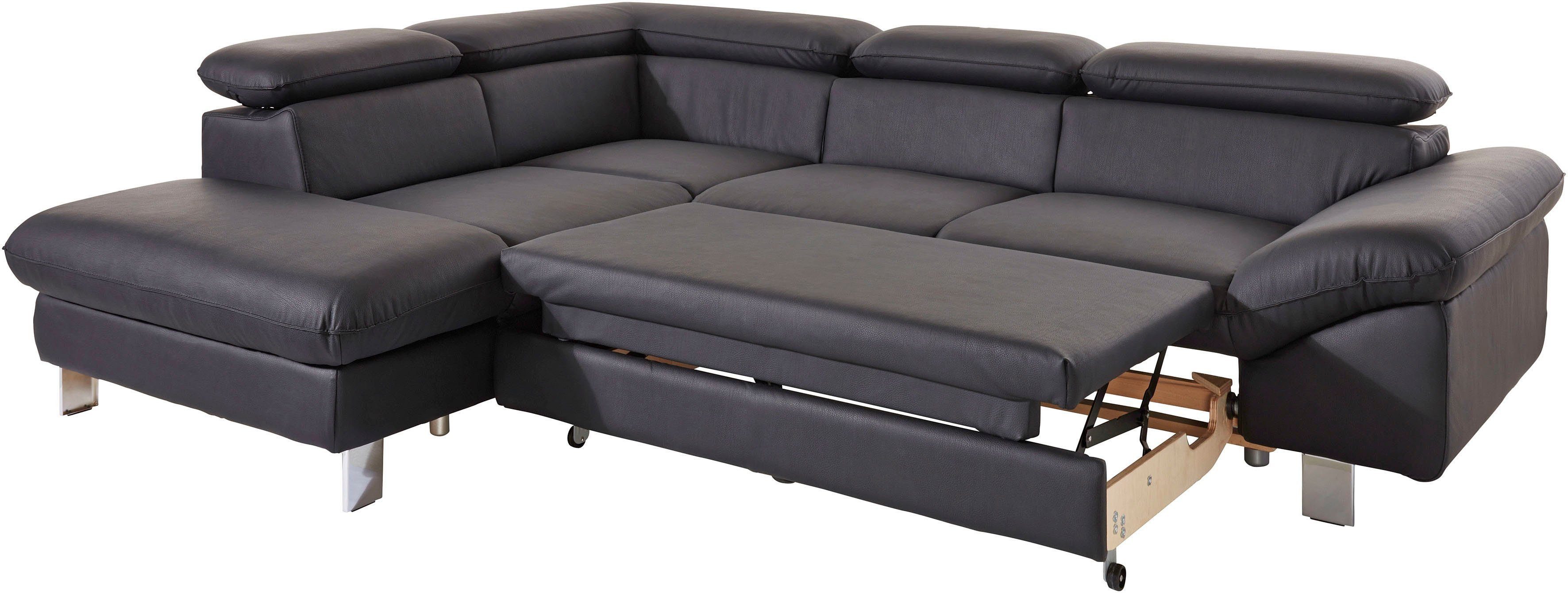 COTTA Zithoek Driver L-vorm Set bestaande uit: hoekbank met hoofdverstelling & hocker (set)