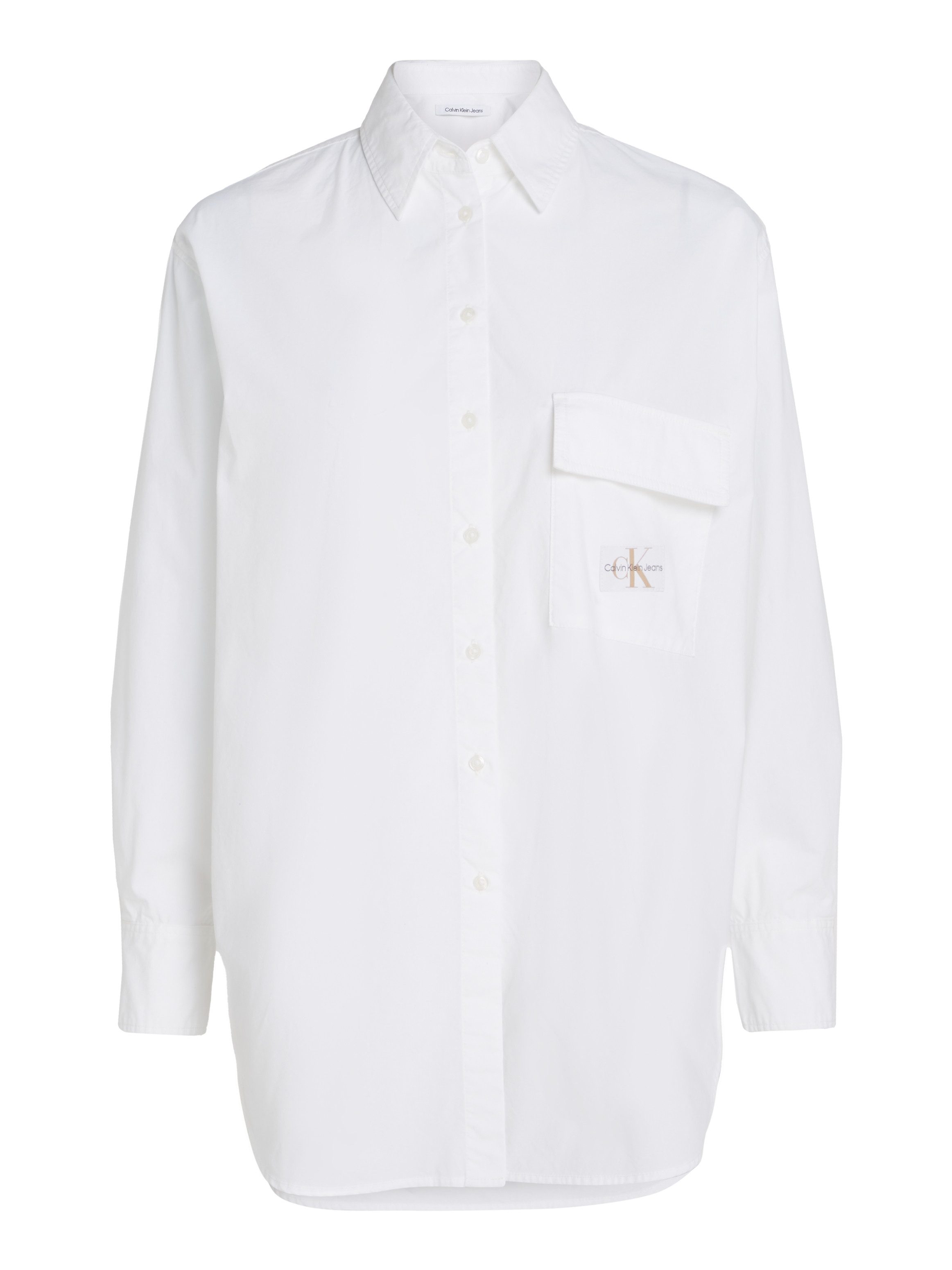 Calvin Klein Lange blouse LONG COTTON UTILITY LS SHIRT