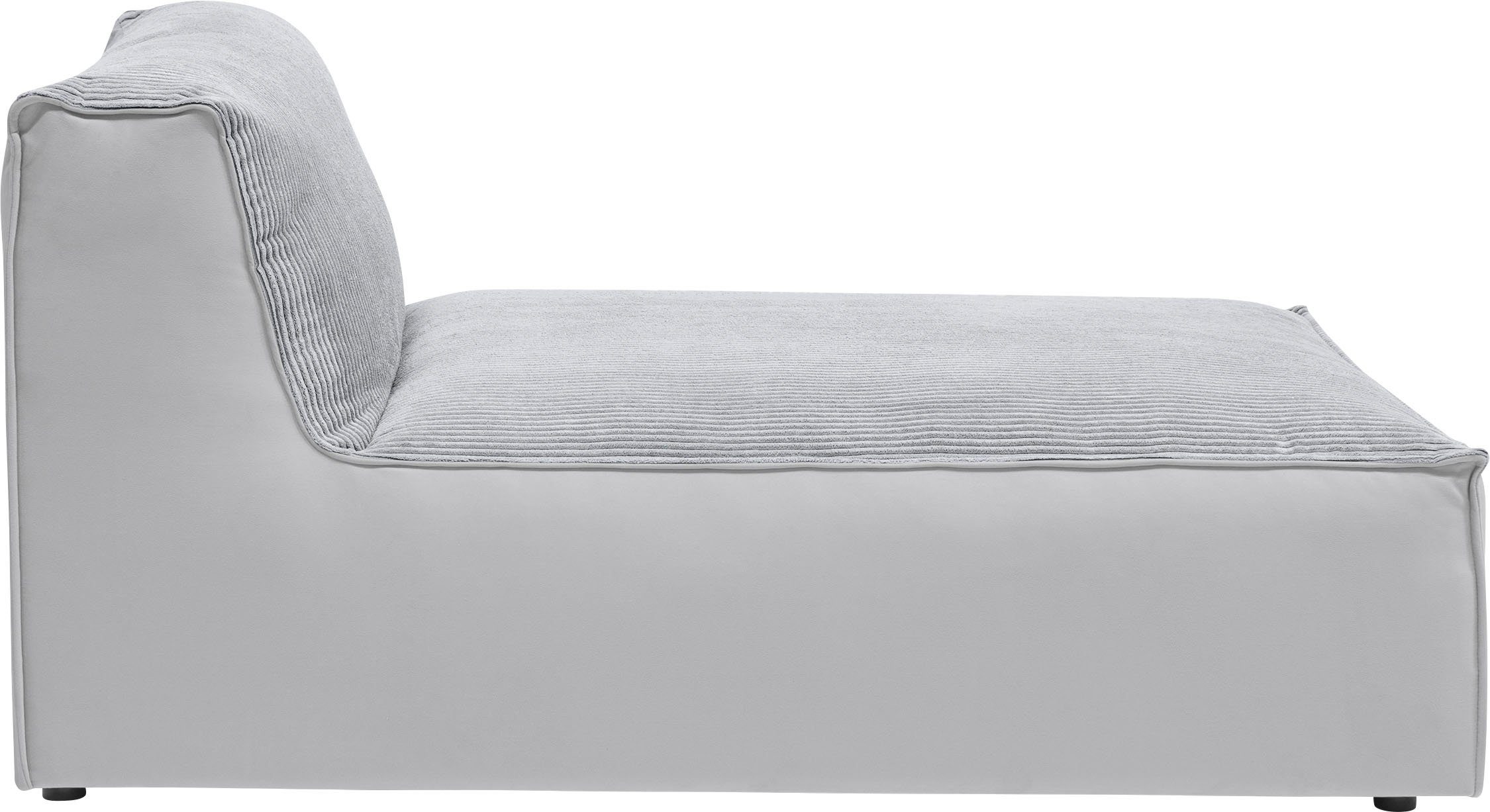 RAUM.ID Chaise-longue Modulid kan als module of afzonderlijk worden gebruikt, ribfluwelen bekleding (1 stuk)