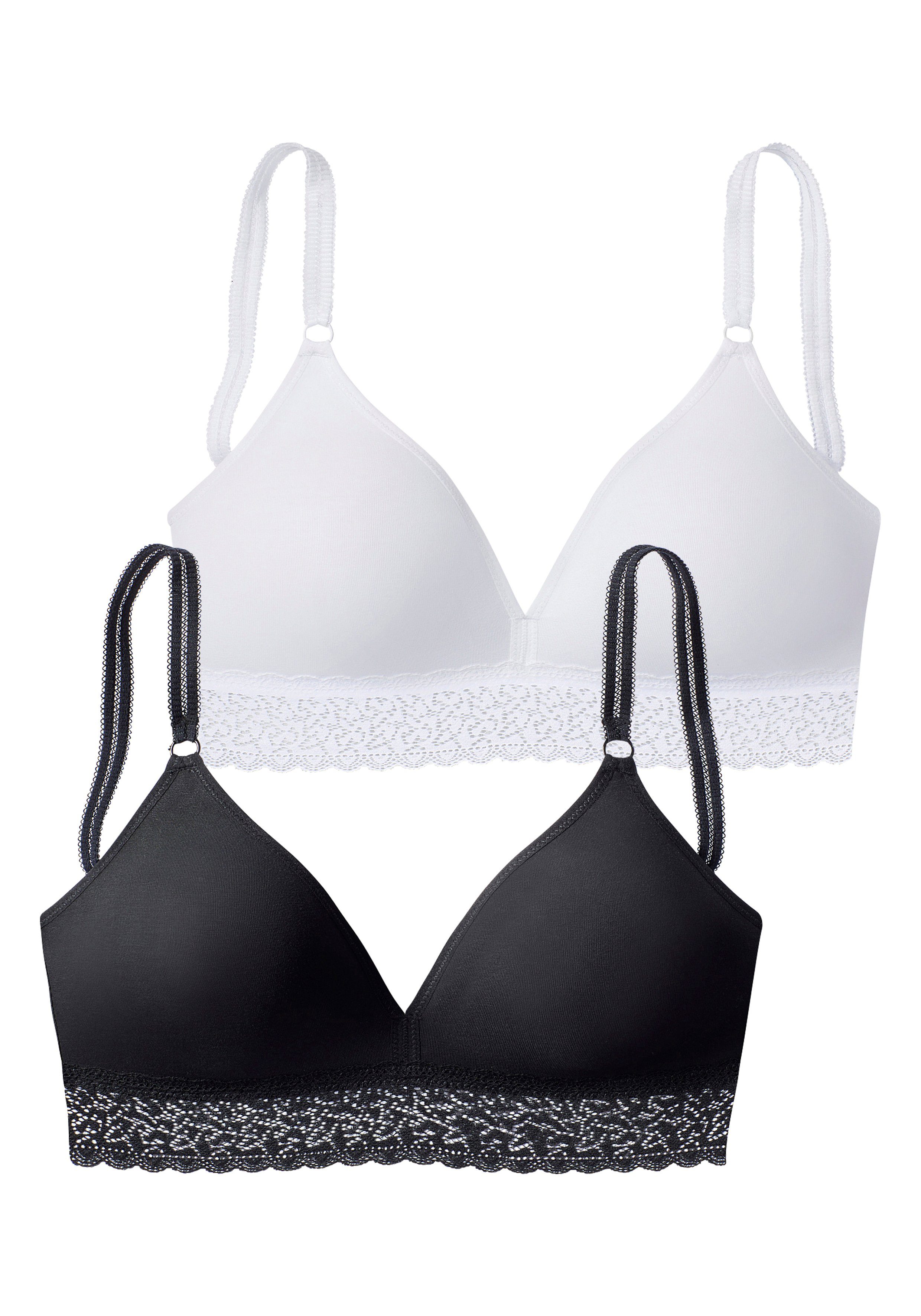 Petite fleur Bralette-bh zonder beugels in een attractieve verpakking met 2 stuks (Set van 2)