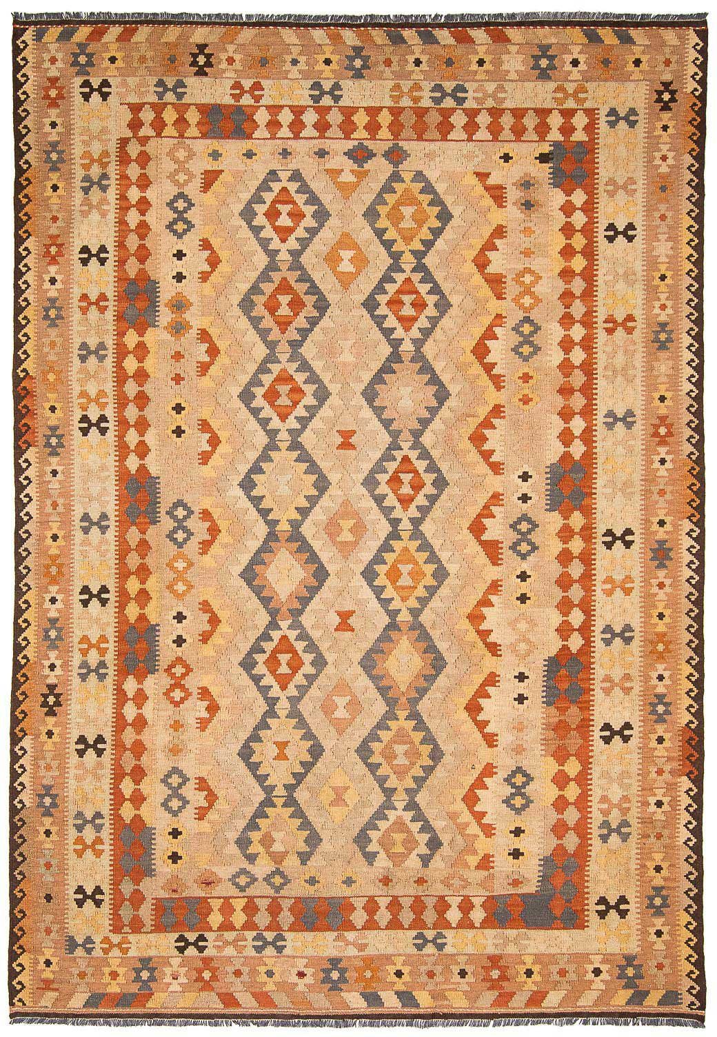 morgenland Wollen kleed Kelim Maimene Nomadisch 300 x 200 cm Omkeerbaar tapijt