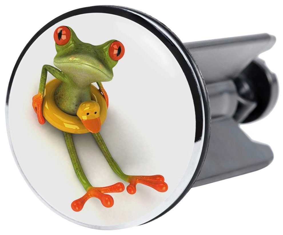 Sanilo Set badkameraccessoires Froggy bestaand uit toiletzitting, badmat en wastafelplug (complete set, 3-delig)