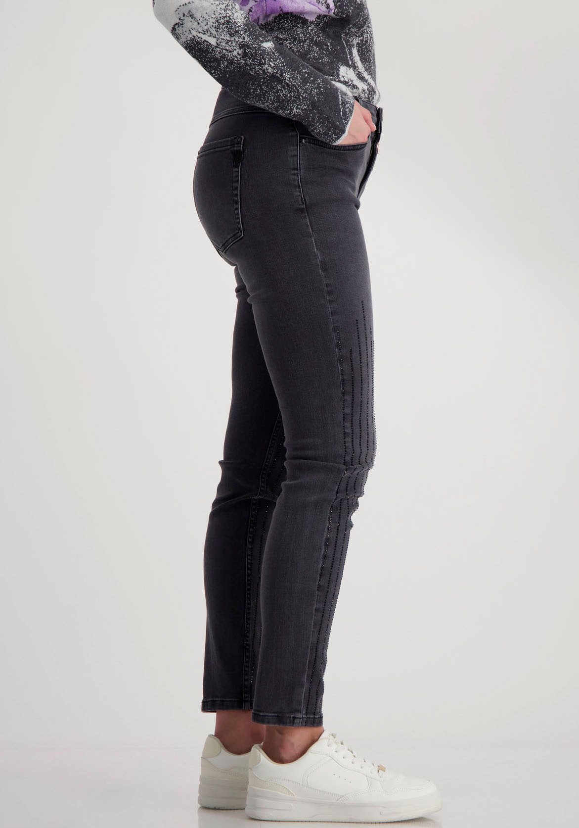 Monari Skinnybroek met glinstersteentjes