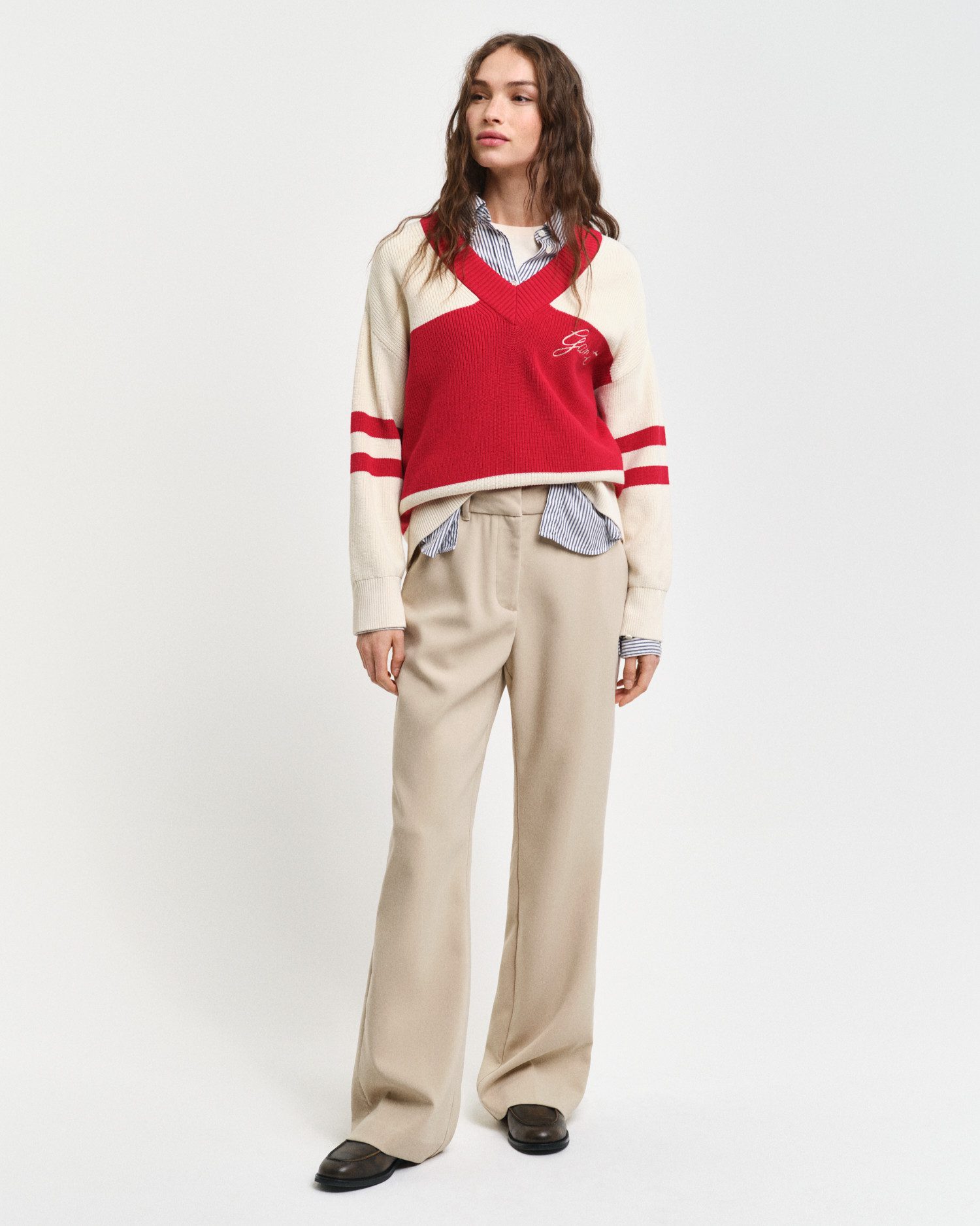 Gant Stoffen broek SLIM FLARE SLACK