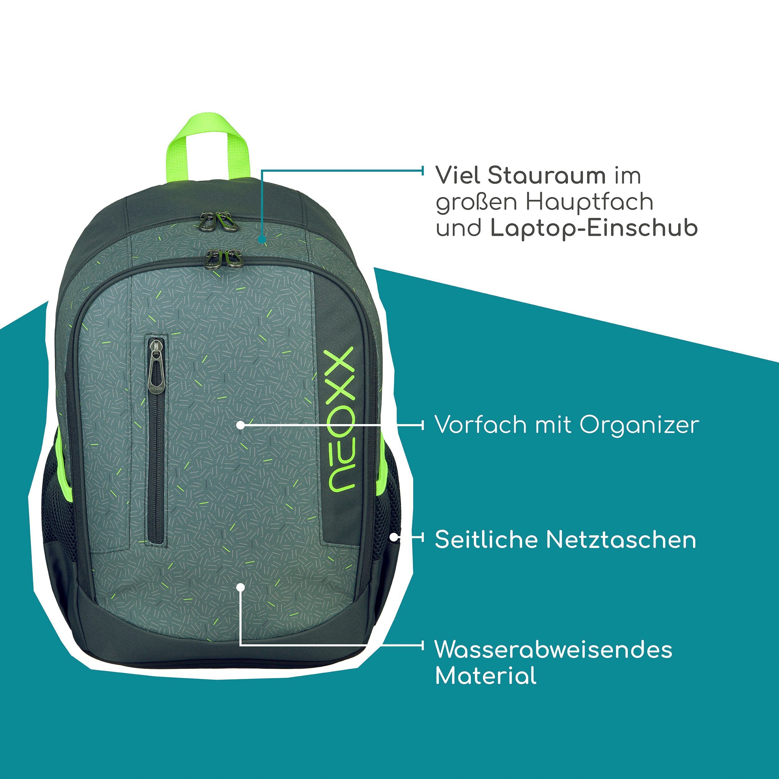 neoxx Schoolrugzak Flow, Boom gedeeltelijk van gerecycled materiaal