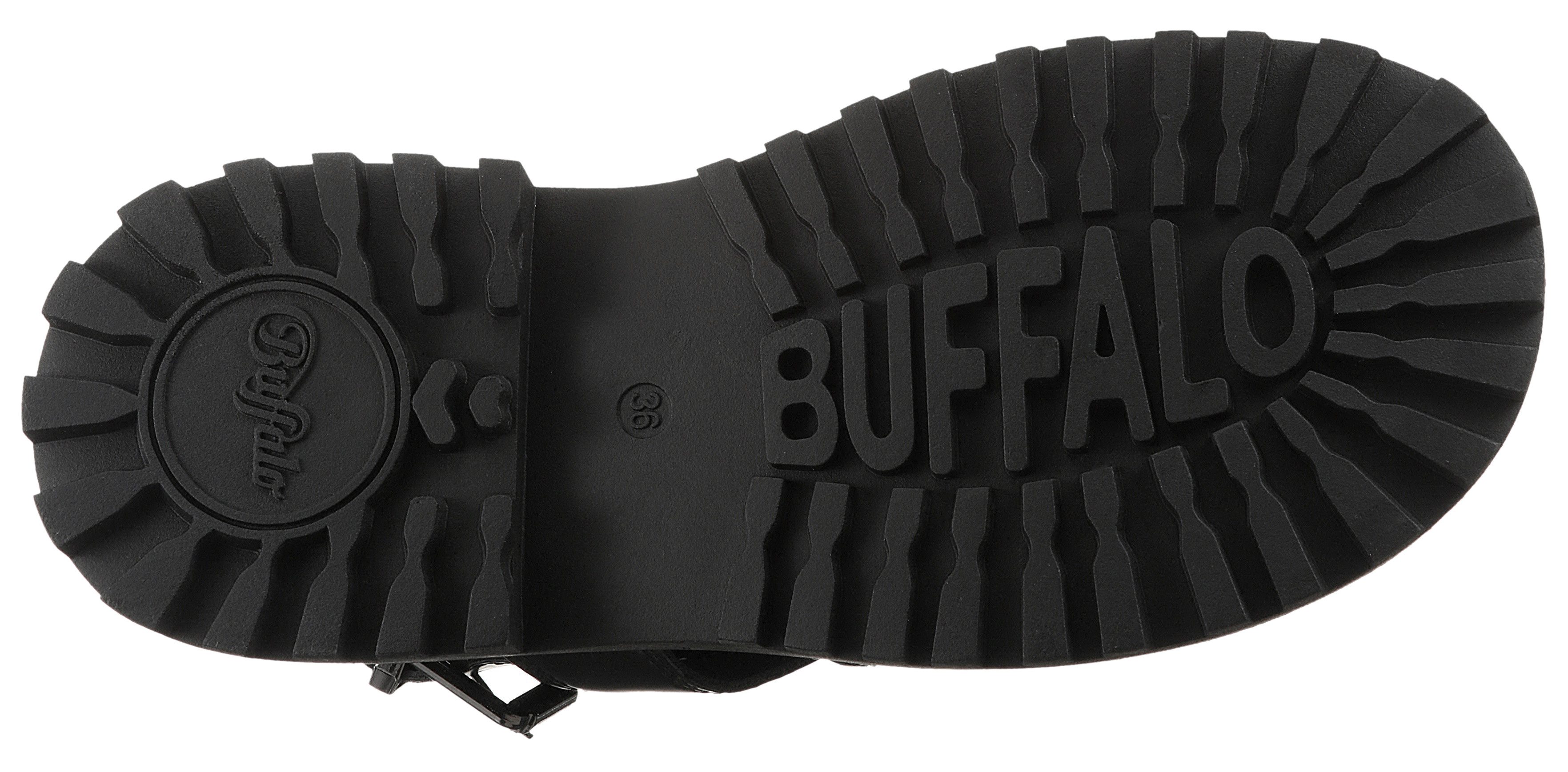 Buffalo Sandaaltjes PLUTO GLD , sleehaksandaal, festival-sandaal met verstelbare gespen