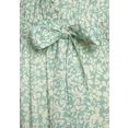 vivance maxi-jurk met bloemenprint (met een bindceintuur) groen