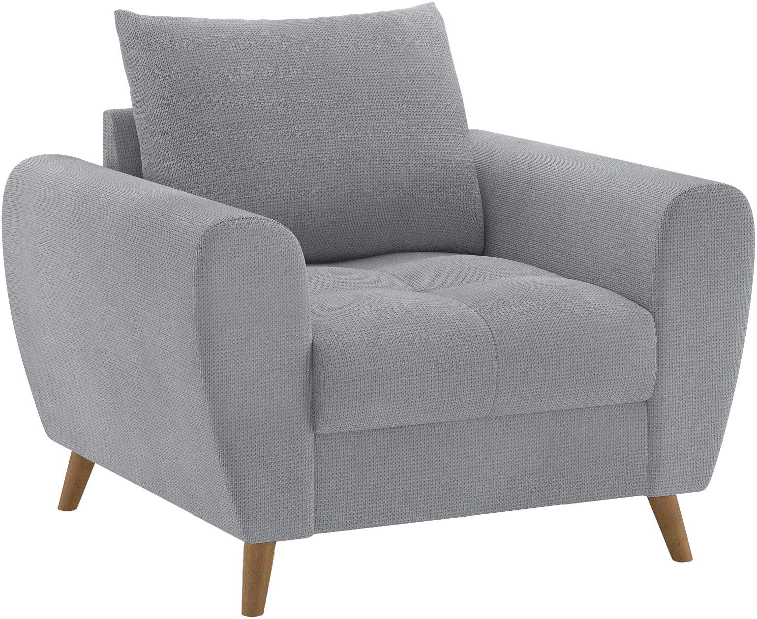 Mr. Couch Fauteuil Blackburn II Passend bij de set, met koudschuimvering tot 140 kg belastbaar fauteuils grijs