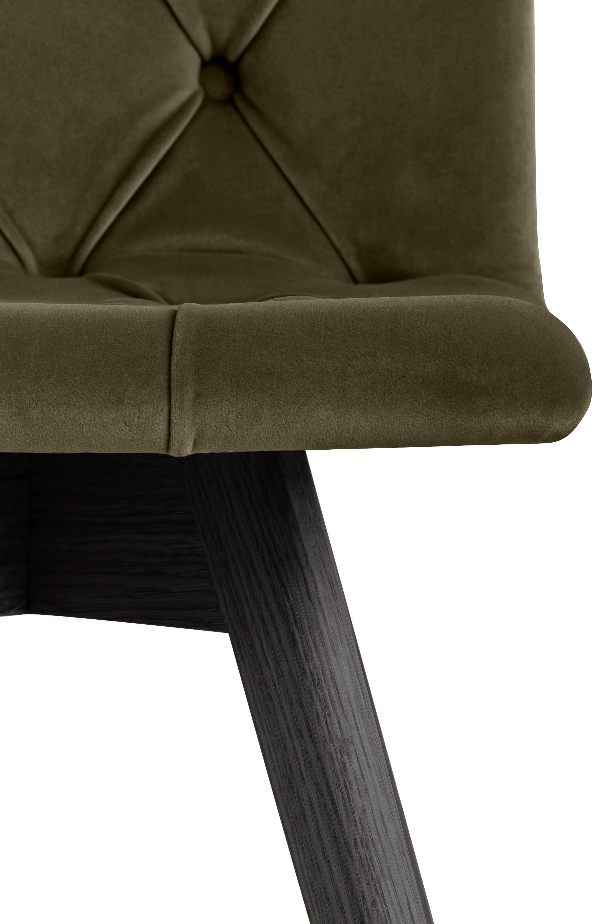 andas Eetkamerstoel Rania met massief houten poten (set, 2 stuks)