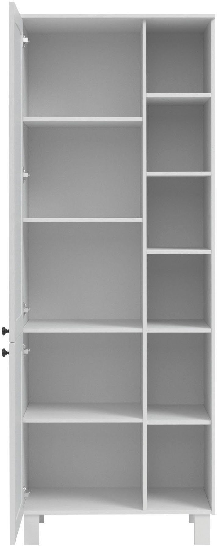 Kochstation Hoge kast KS-Osby Massief grenen, breedte 75 cm, 2 deuren, 4 legplanken, 6 open vakken (1 stuk)