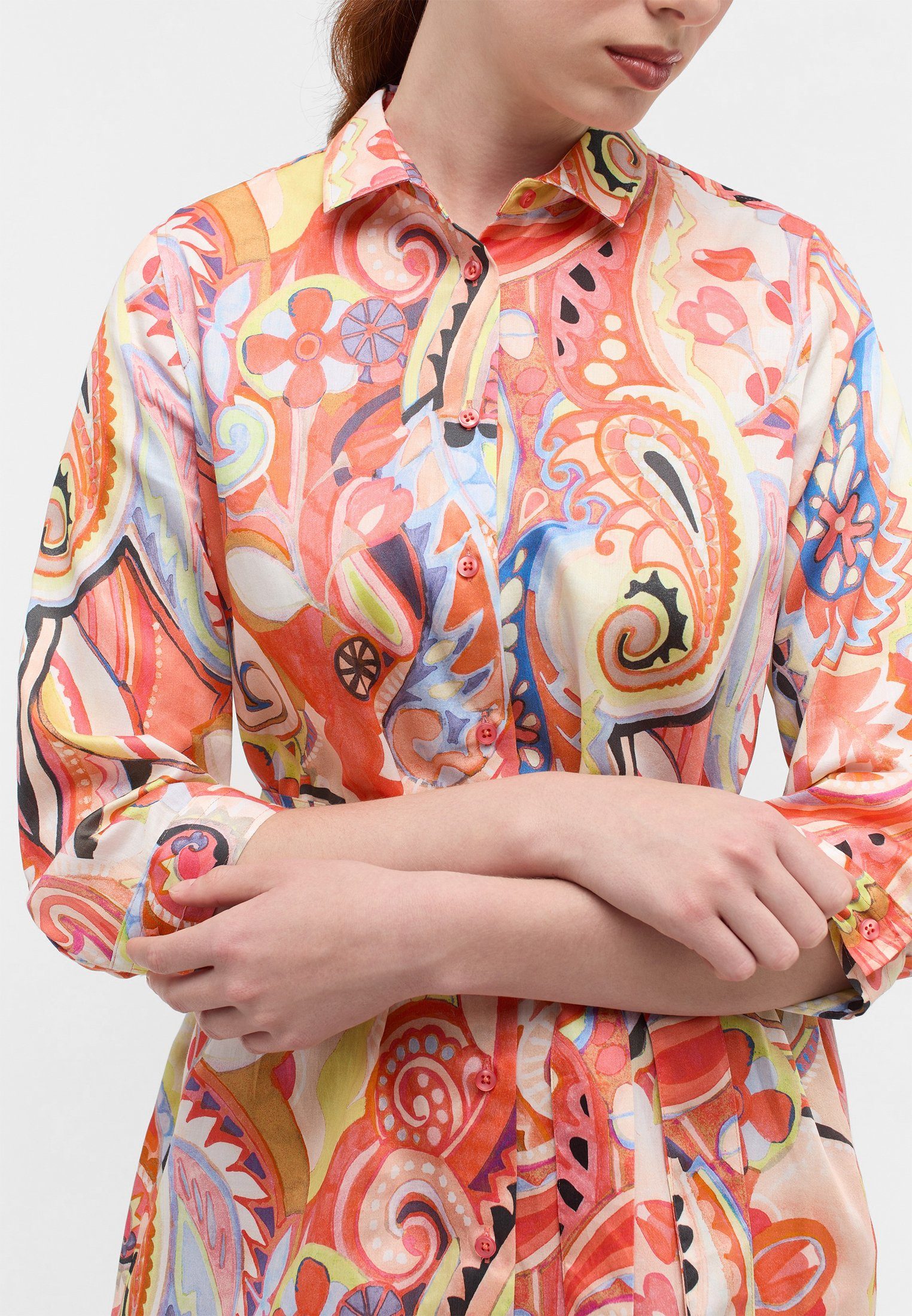 Eterna Jurk met overhemdkraag Loose fit