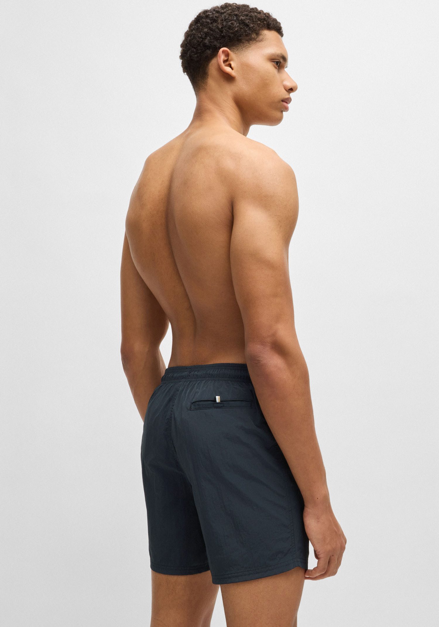 BOSS Zwemshort Octopus Met logotekst elastische tailleband met koord