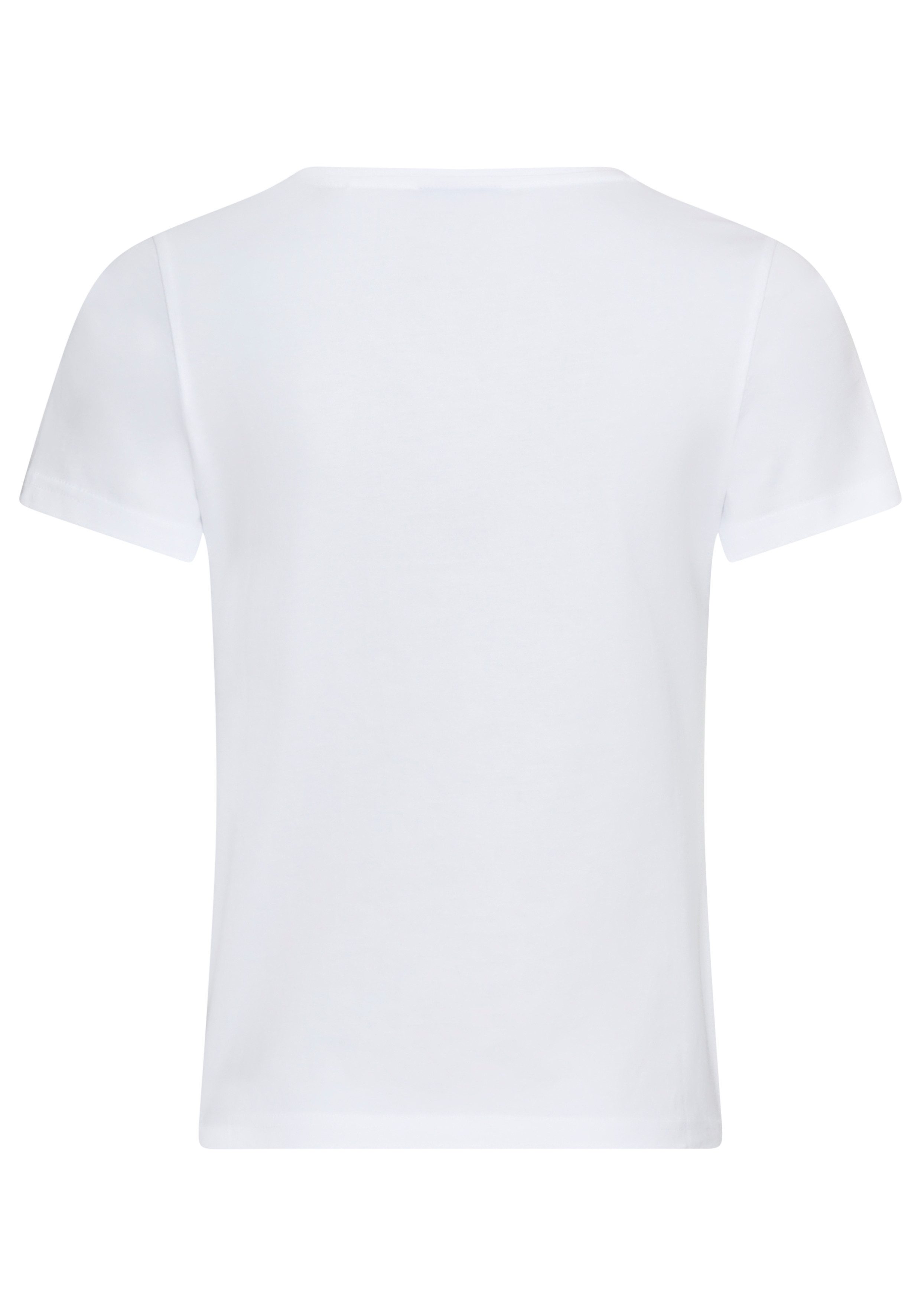 HUGO Blue T-shirt Classic V met logo, v-hals