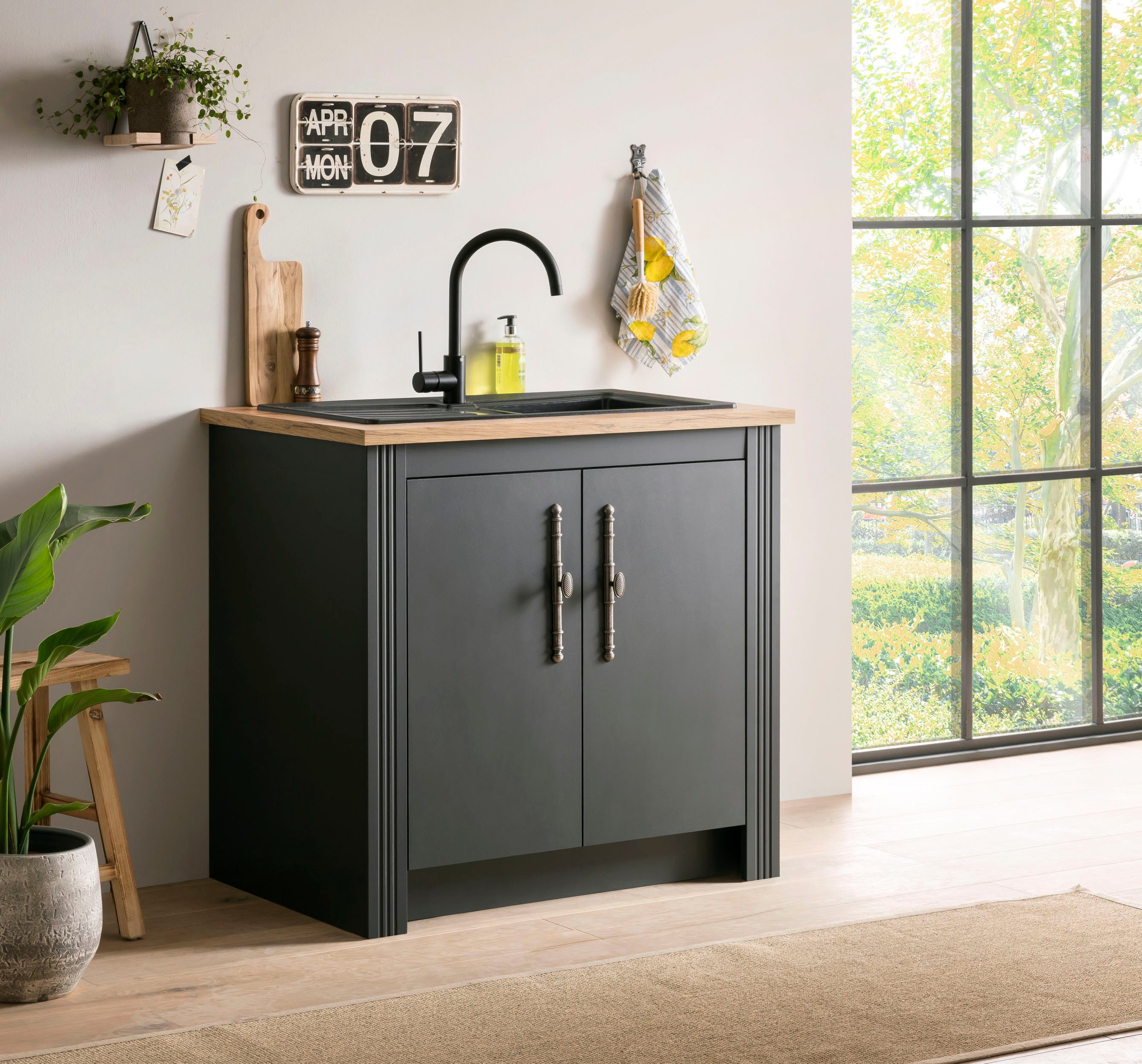 Kochstation Onderkast KS-Westminster in romantische landelijke stijl, breedte 100 cm, exclusief by otto