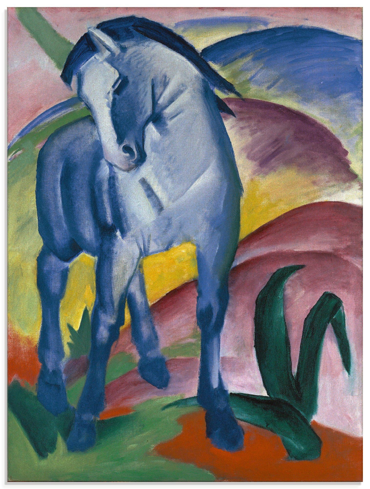 Artland Print op glas Blauw paard I. 1911. (1 stuk)