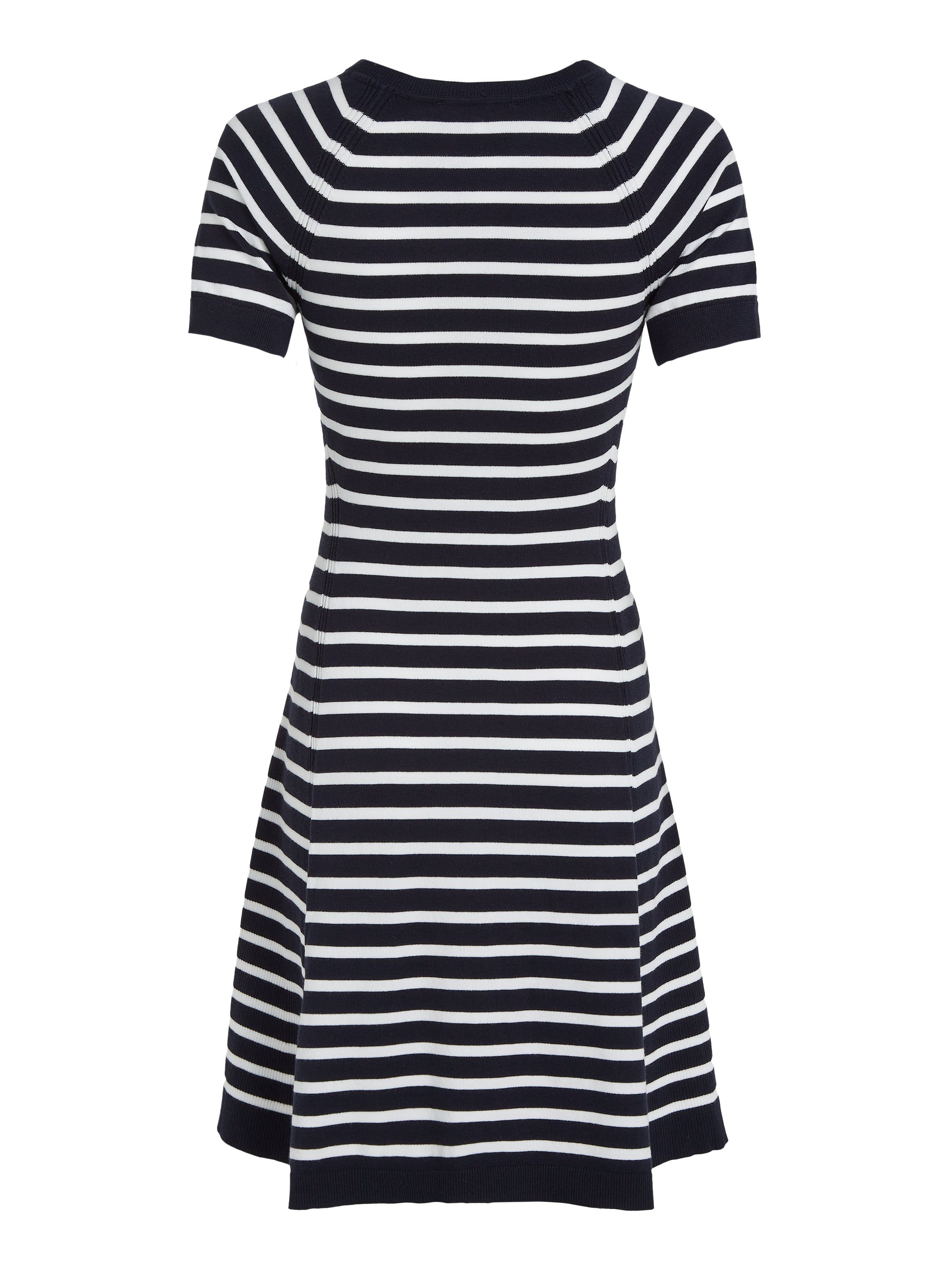 Tommy Hilfiger Jerseyjurk CO JERSEY STITCH F&F DRESS met logoborduursel op borsthoogte