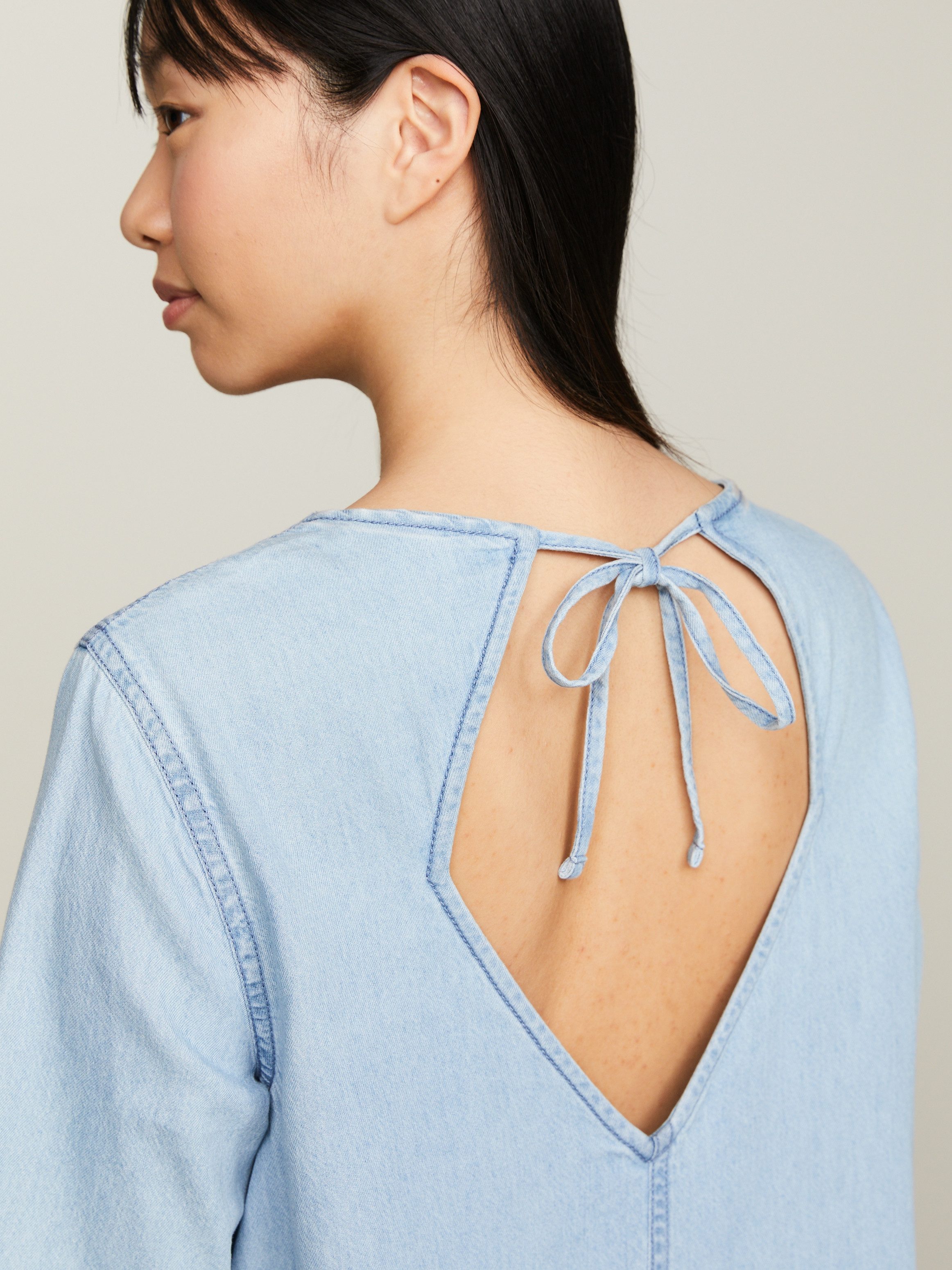 TOMMY JEANS Jurk in a-lijn TJW CHAMBRAY A-LINE SS DRESS EXT