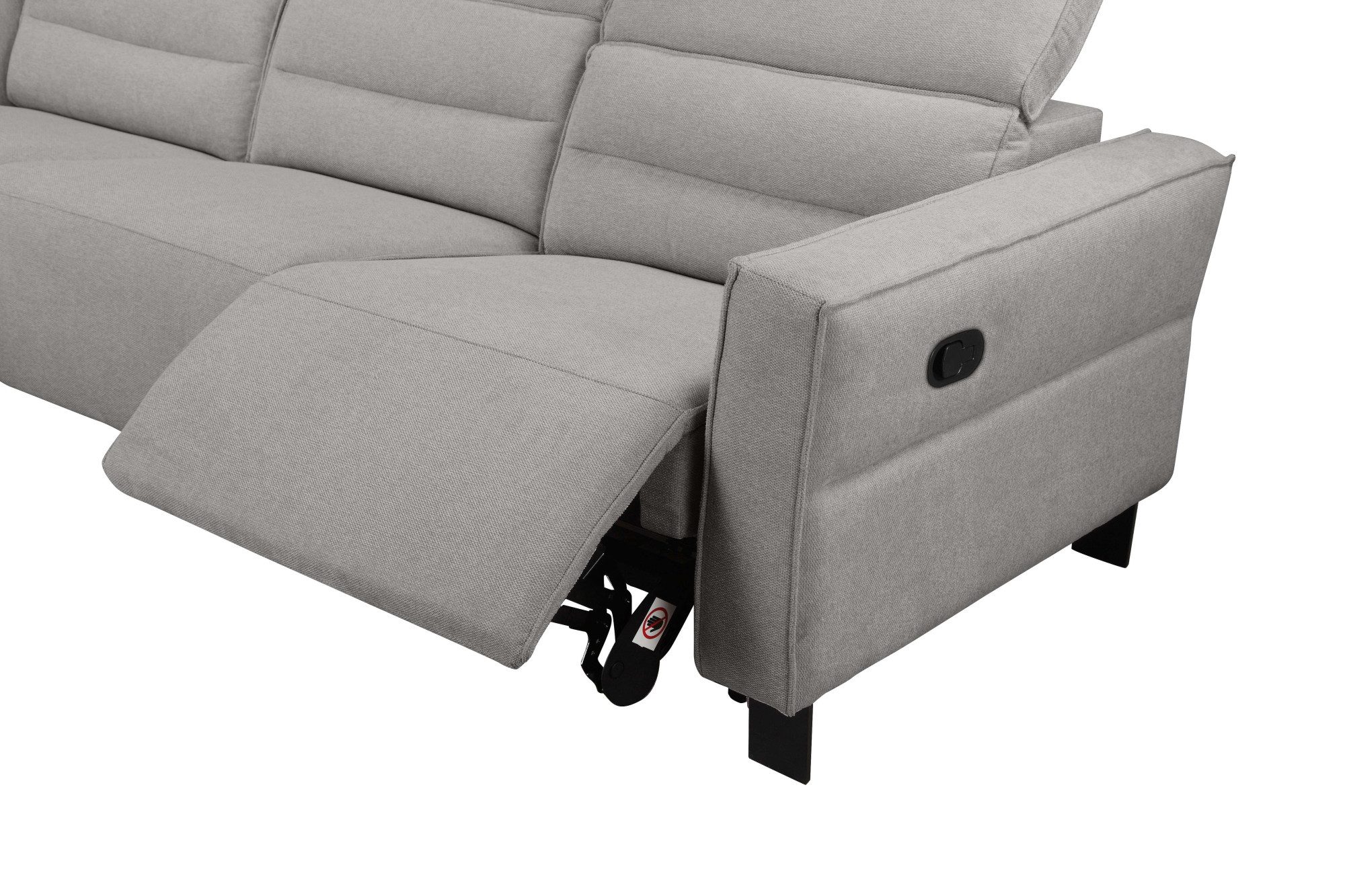 Places of Style Hoekbank Carpari, L-vorm, 263 cm, handmatige of elektrische relaxfunctie