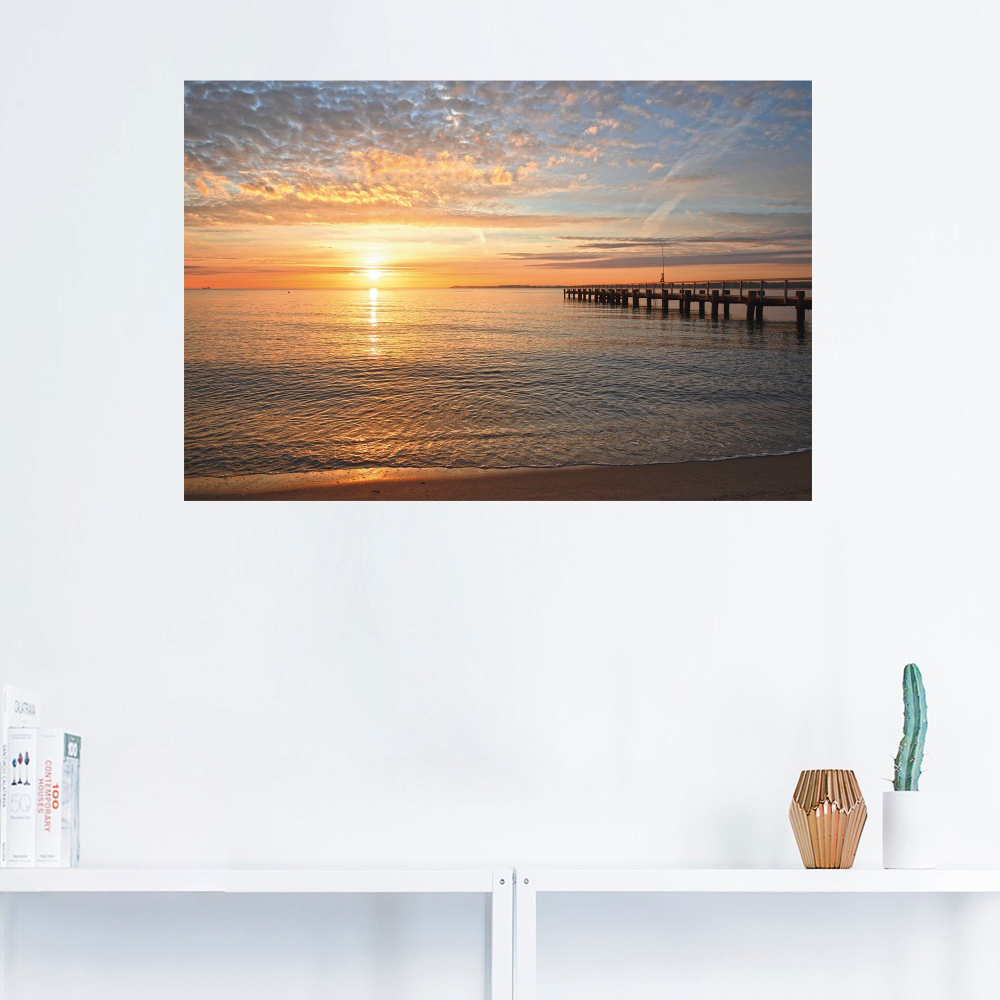 Artland Artprint ‘s Morgens vroeg aan de Oostzee als artprint van aluminium, artprint voor buiten, artprint op linnen, poster, muursticker