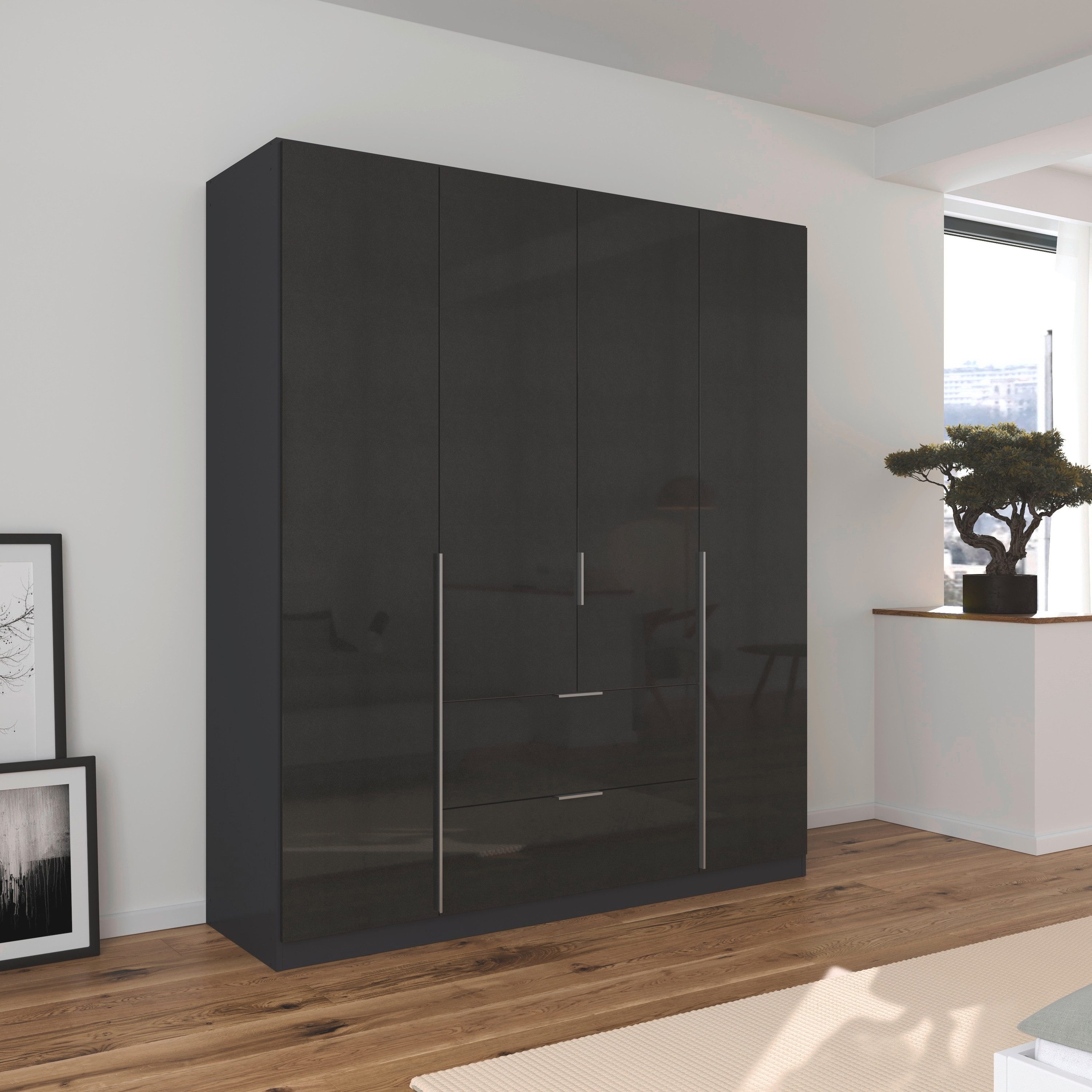 rauch Draaideurkast Kledingkast kast garderobe AGORDO met decor- of hoogglansfront