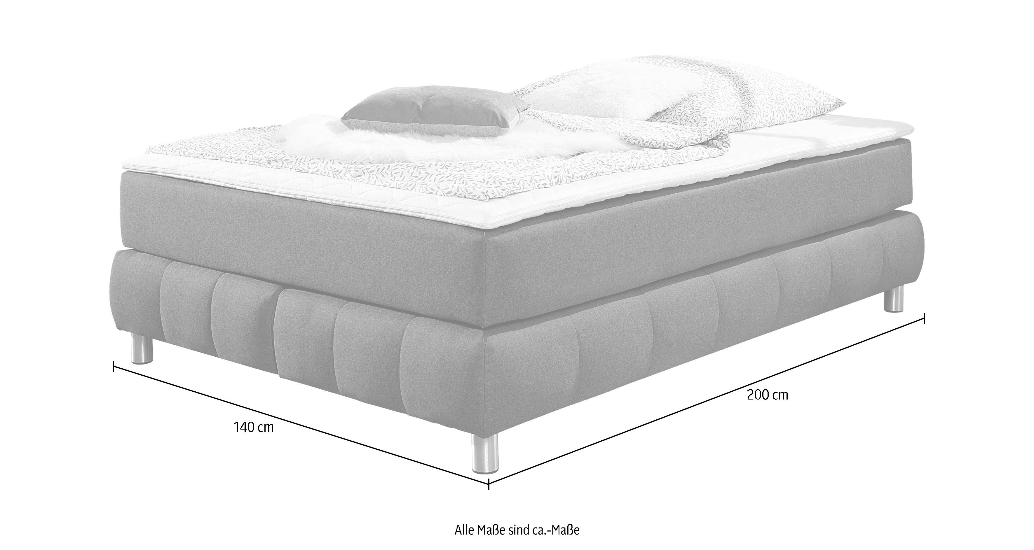 andas Boxspring Salo Zonder hoofdbord, incl. matrastopper, ook in extra lange versie 220 cm verkrijgbaar