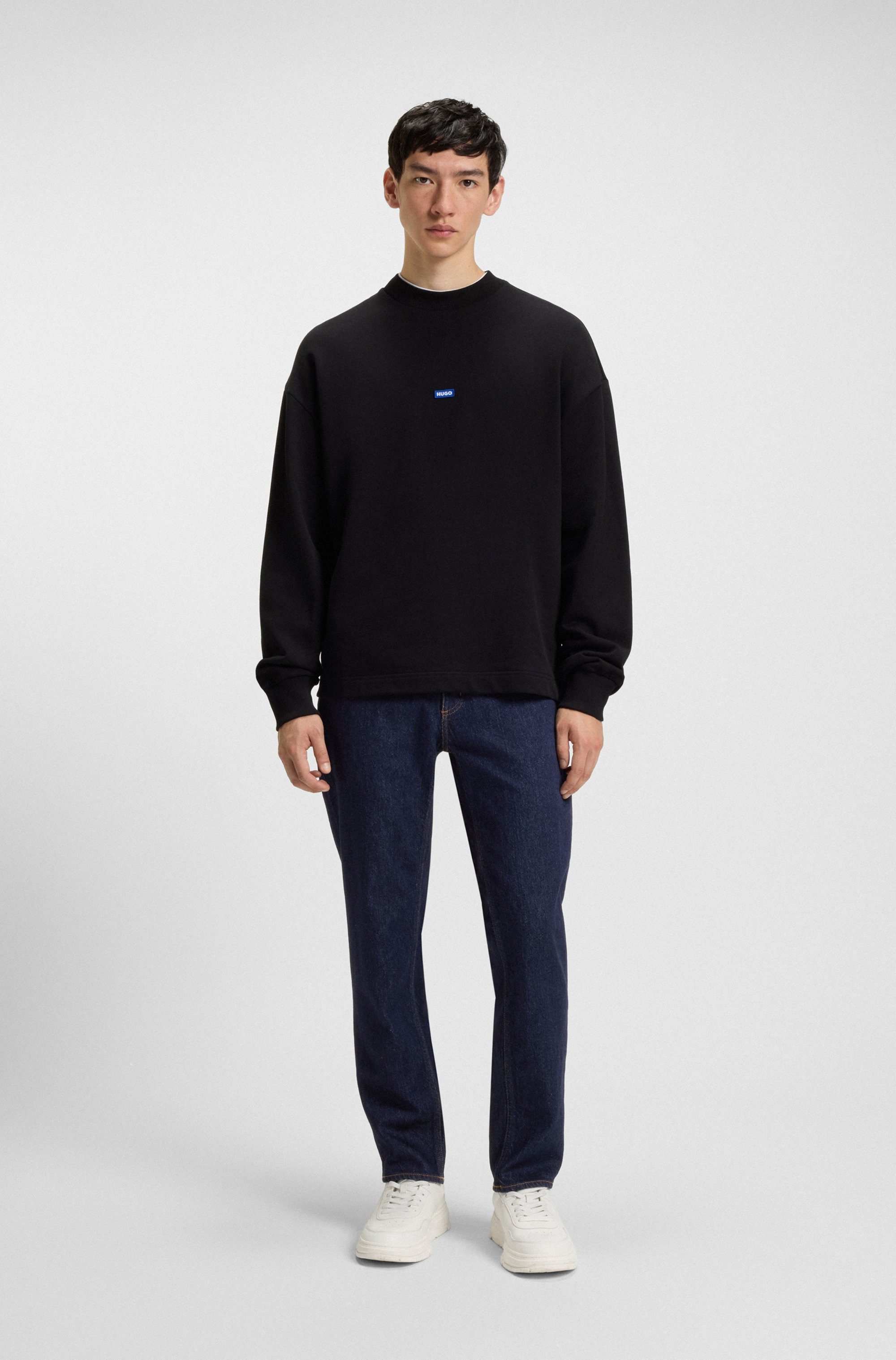 HUGO Blue Tapered jeans Brody met stone-washed-finish