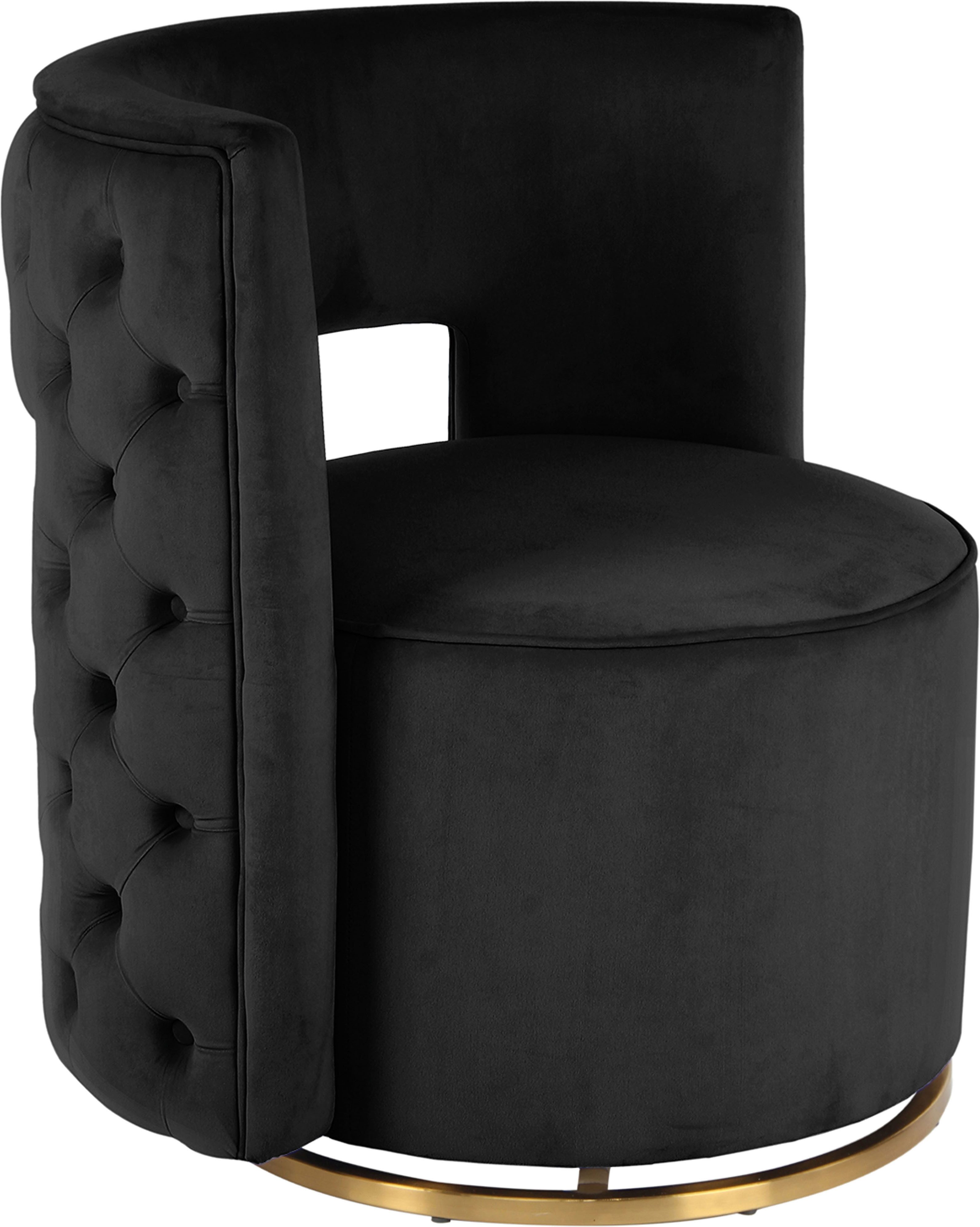 Kayoom Fauteuil Draaistoel Beverly 125, draaibaar, frame van staal, fluweelachtige oppervlakte (1 stuk)