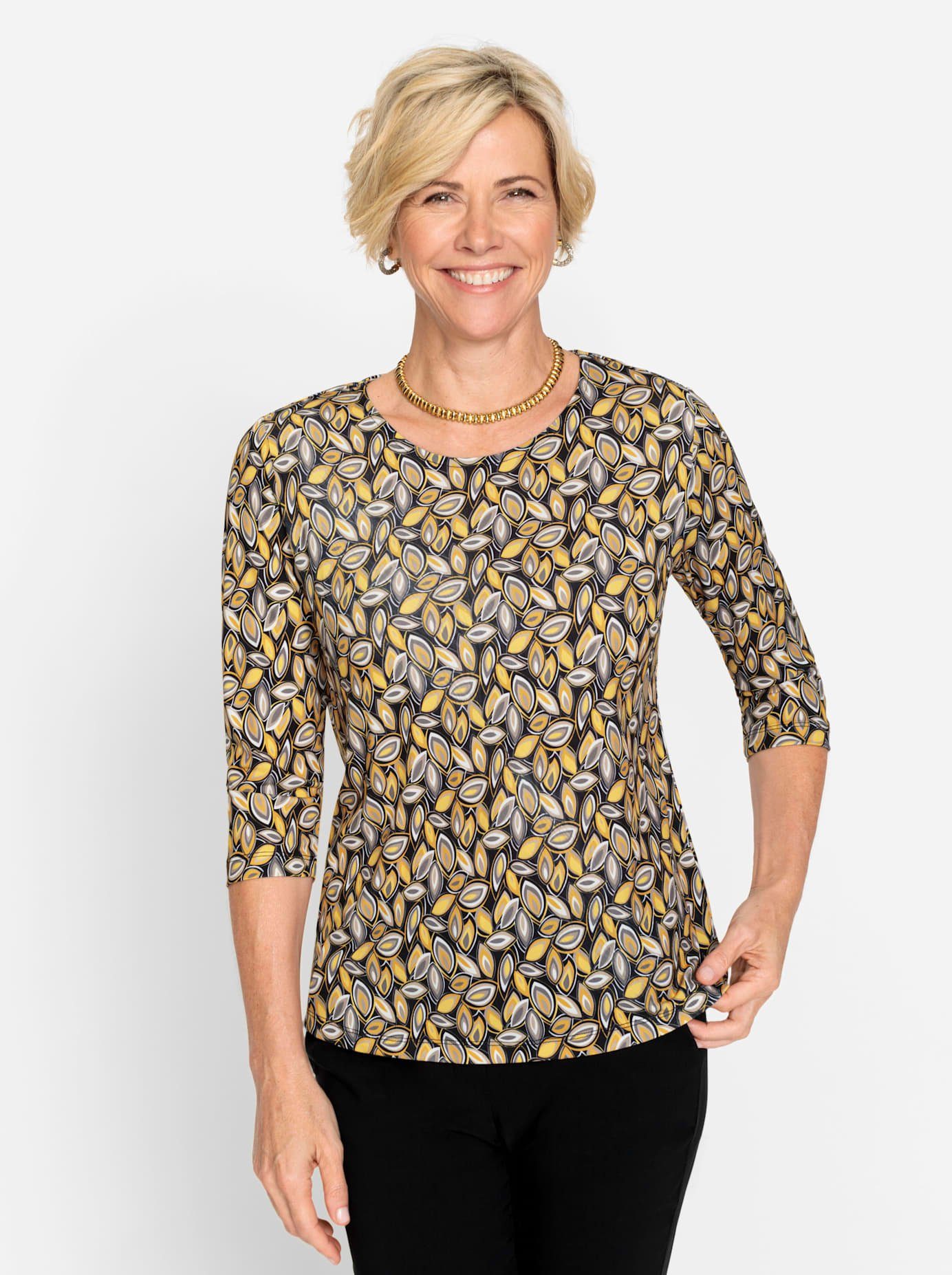 Classic Shirt met 3/4-mouwen Shirt (1-delig)