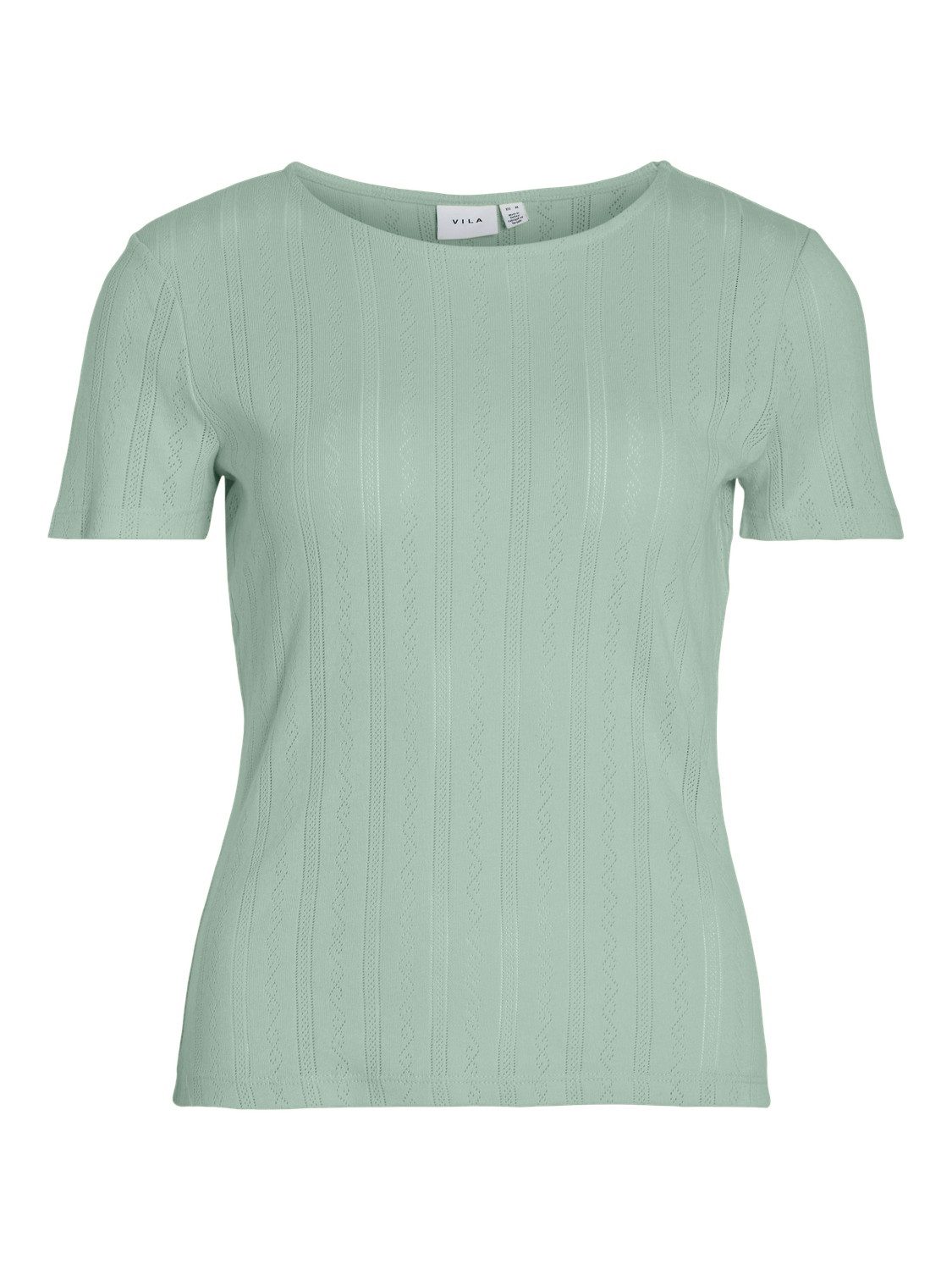 Vila Shirt met korte mouwen VIKASSIE S/S POINTELLE TOP - NOOS