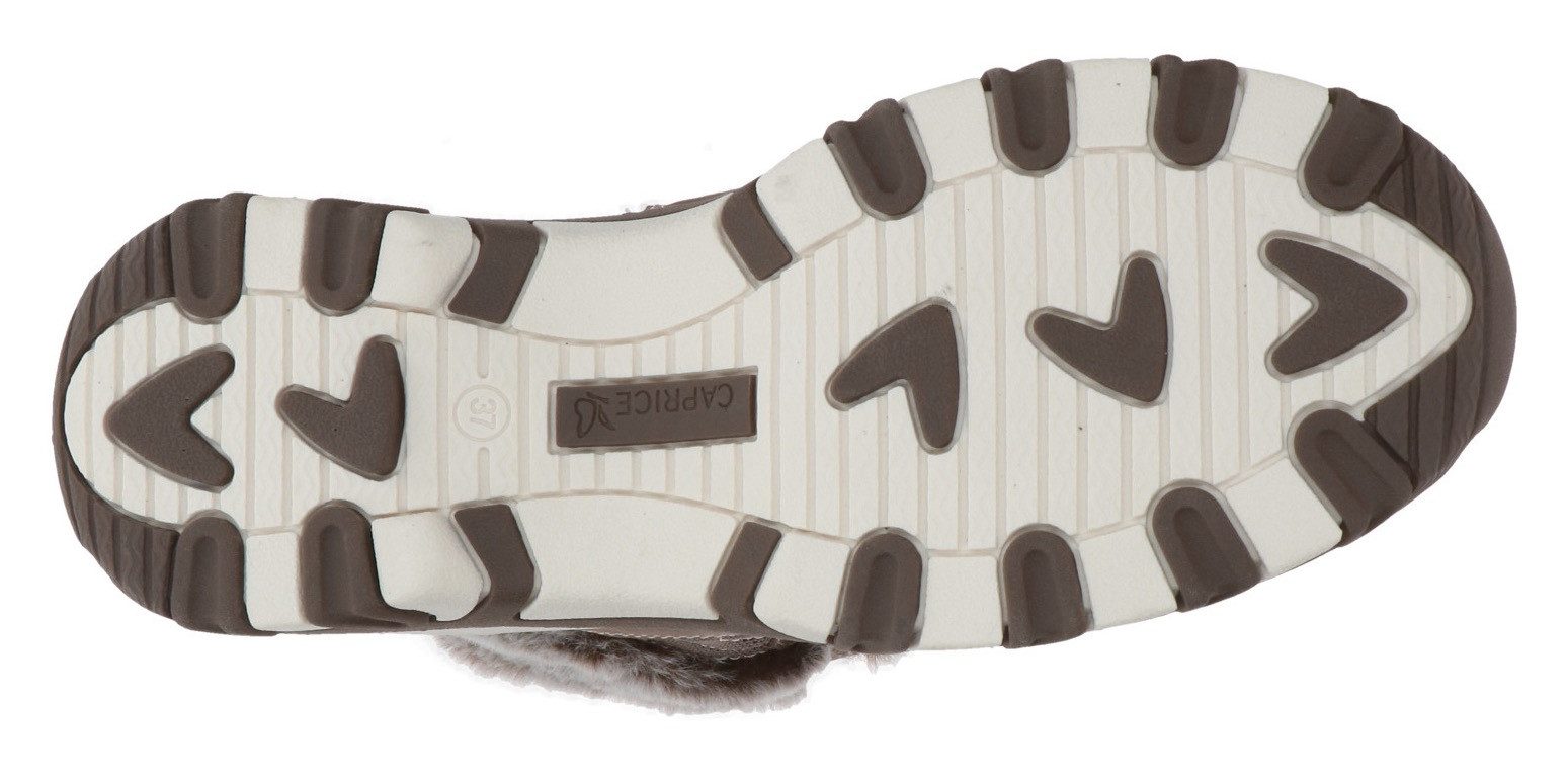 Caprice Winterlaarzen sleehak, veterschoenen, outdoorschoen in comfortabele breedte