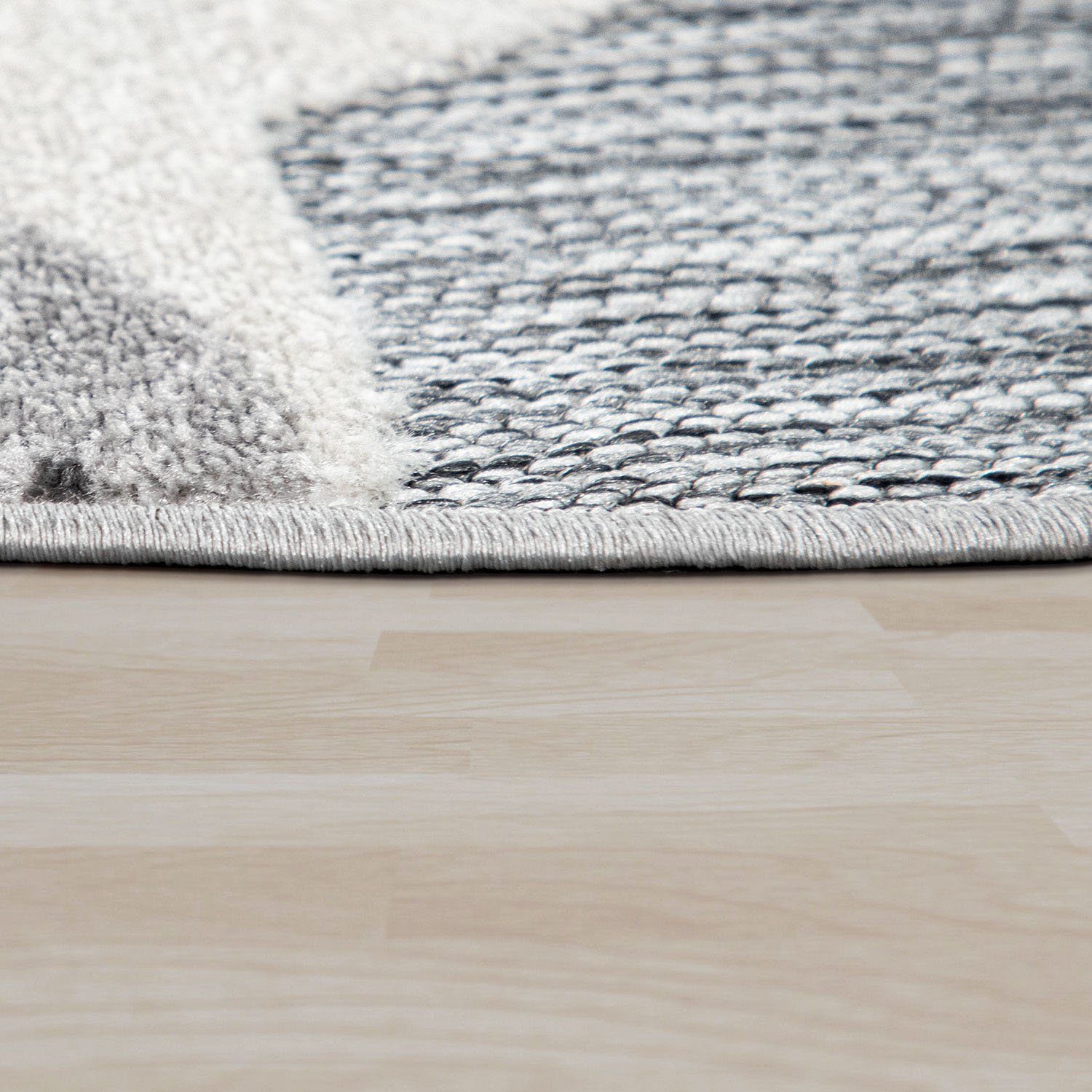 Paco Home Kindervloerkleed Tweet 461 Platweefsel met reliëfeffect, motief dieren, geschikt voor buiten
