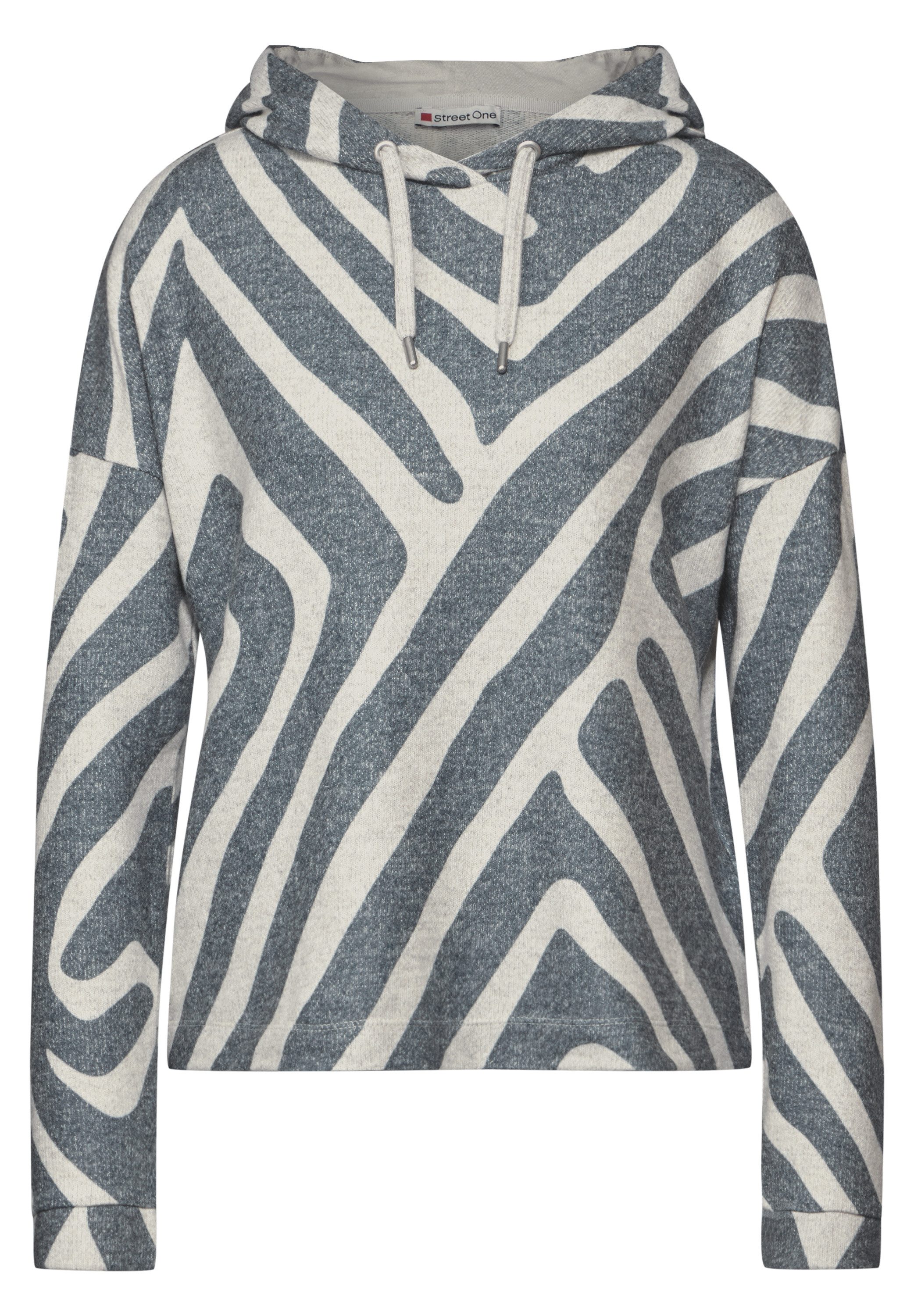 STREET ONE Capuchonshirt met geometrisch motief