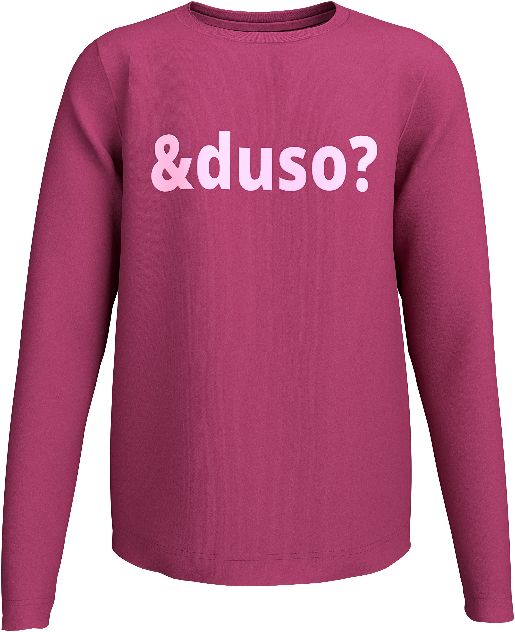 KIDSWORLD Shirt met lange mouwen Spruch: &duso?