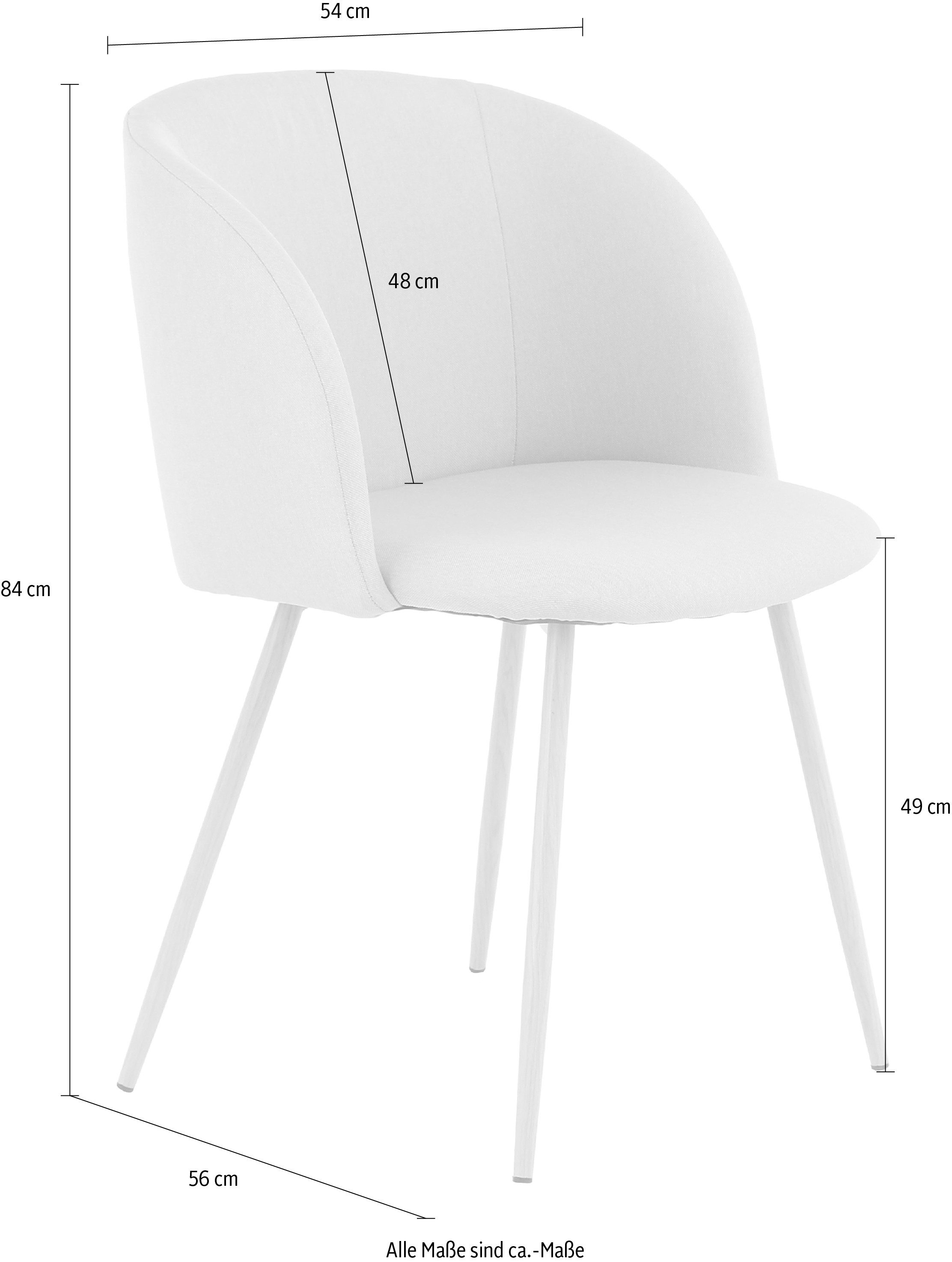 Kayoom Stoel Celina 110 2-pack grijs, fluweelzachte bekleding in moderne kleurstelling (set, 2 stuks)