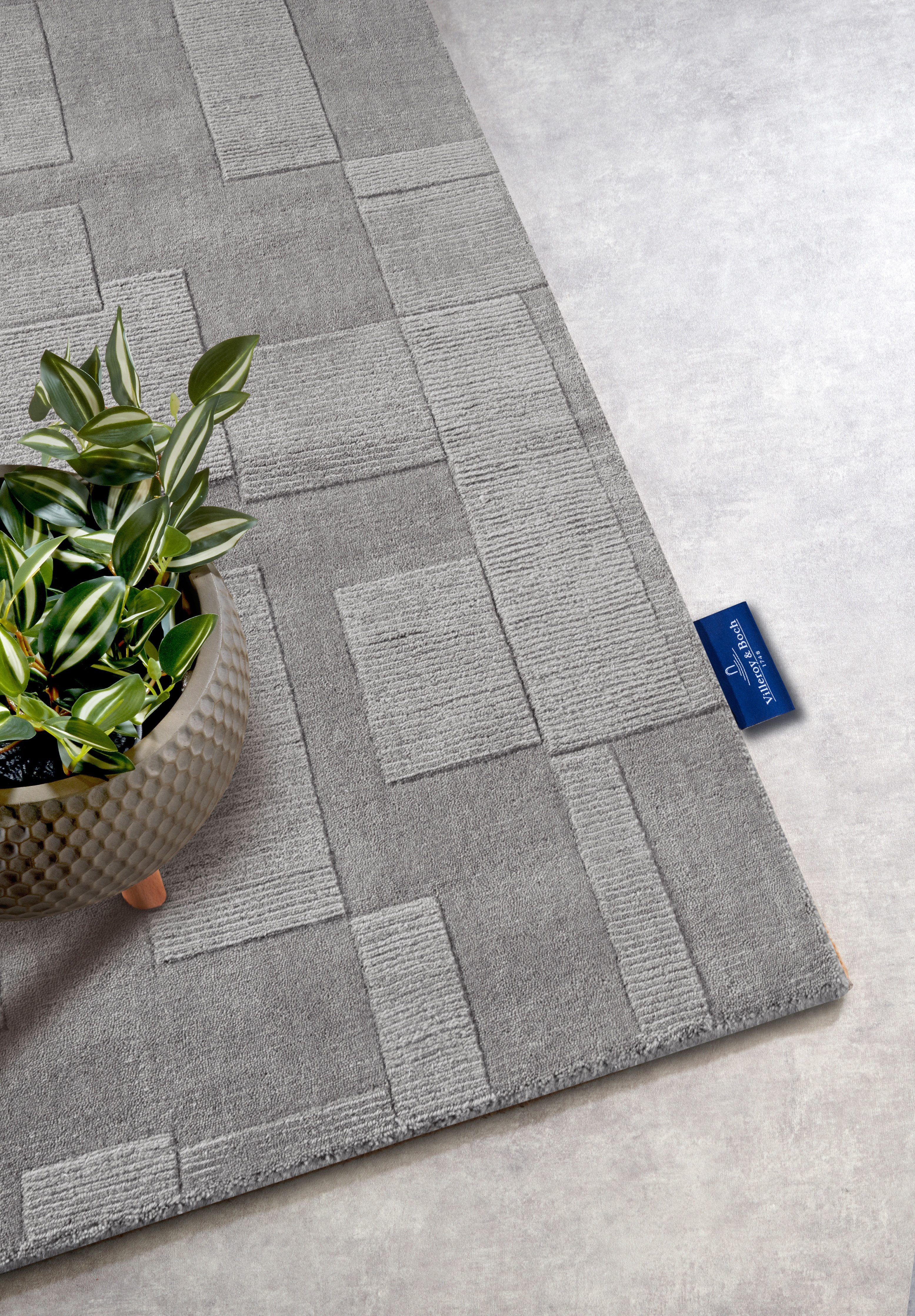 Villeroy & Boch Wollen kleed Wilhelmine Loper, handgeweven, wol, natuur, woonkamer, geometrie, boho