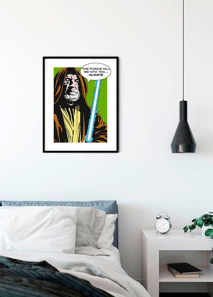 Komar Wanddecoratie Star Wars Classic stripverhaal aandeel Obi Wan Wanddecoratie voor de kinderkamer - zonder lijst (1 stuk)