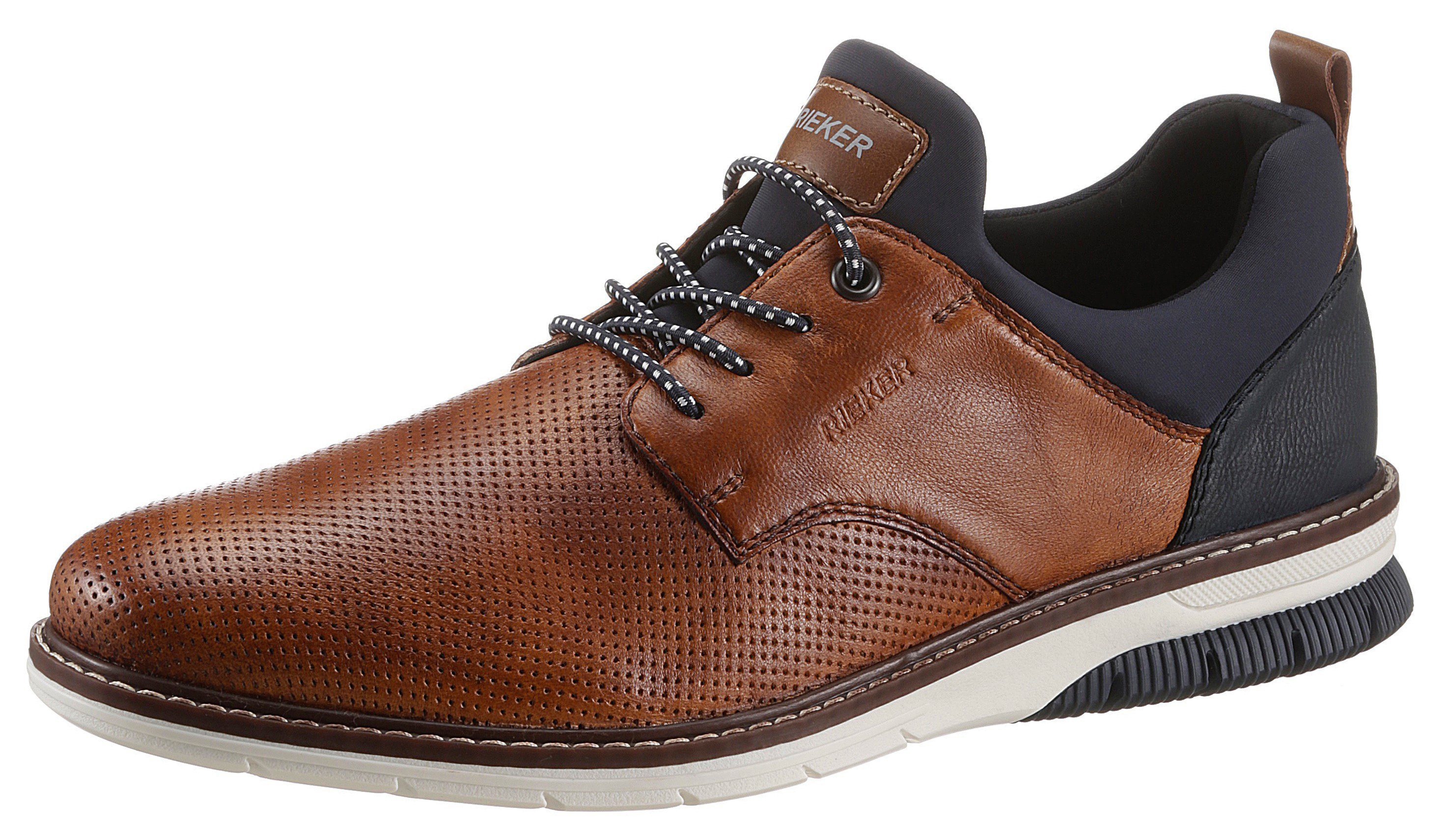 Rieker Slip-on sneakers Business schoen, slipper, feestdagsschoen met elastische veters heren lage sneakers maat 46 EU bruin