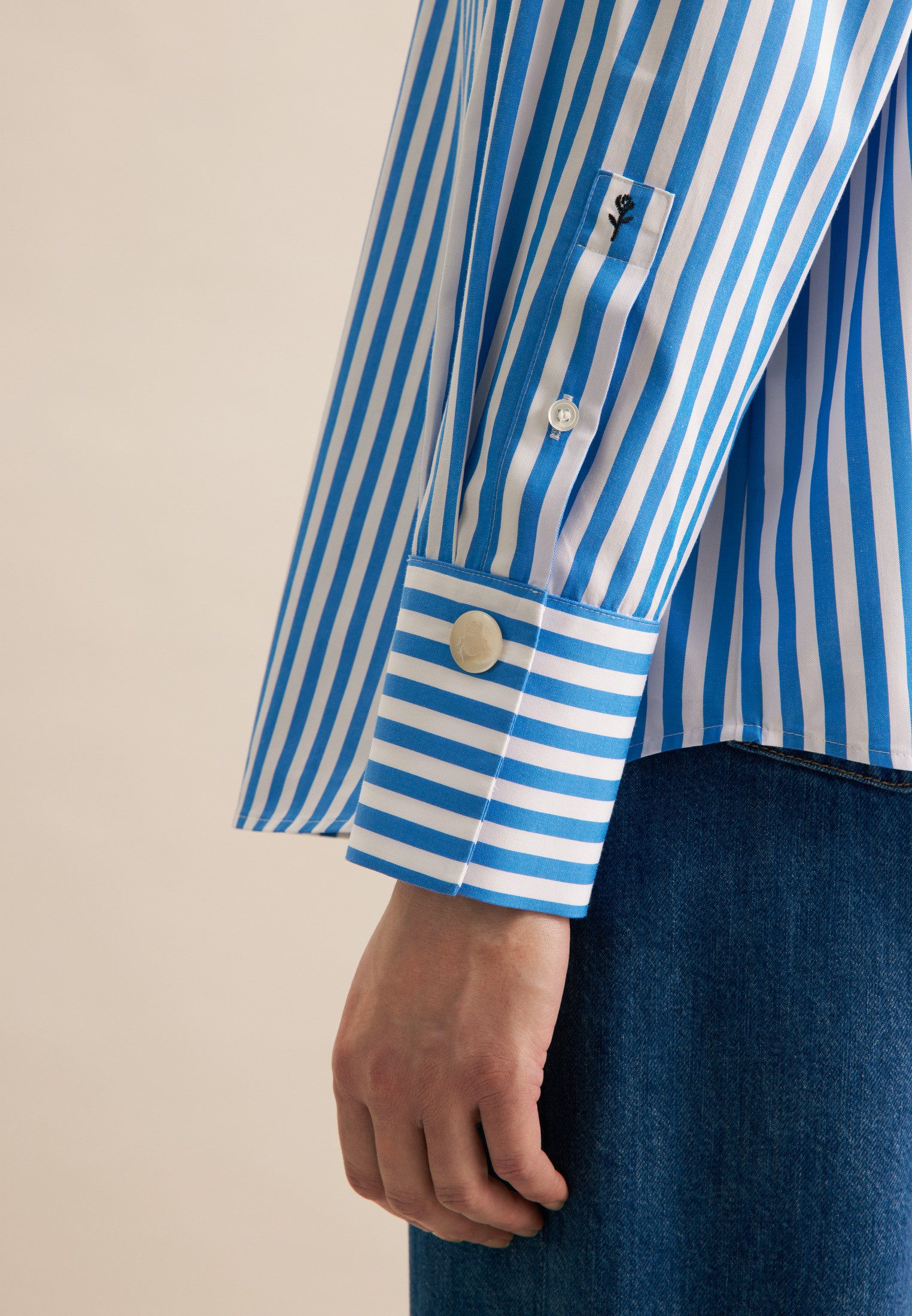seidensticker Overhemdblouse Zwarte roos
