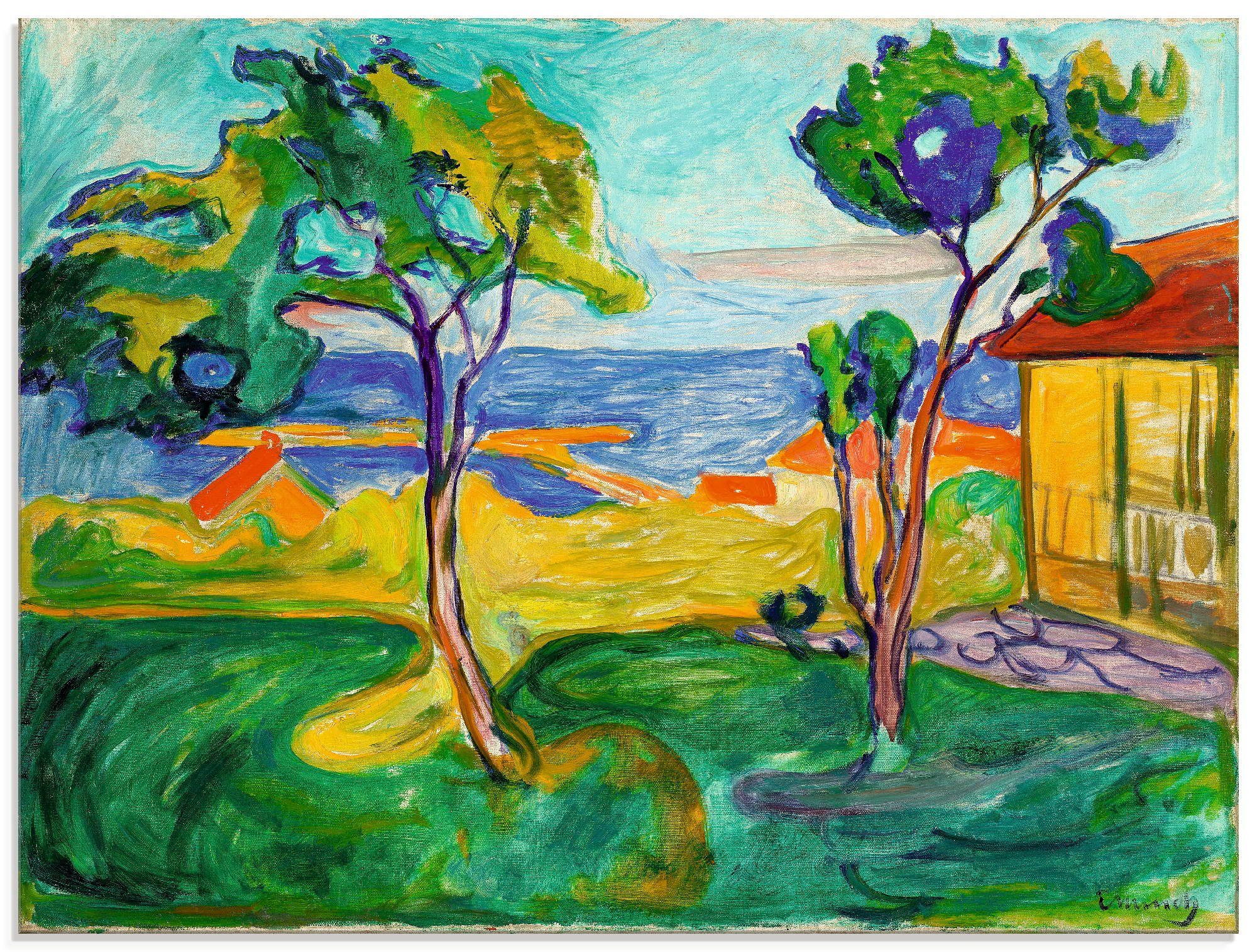 Artland Print op glas De tuin in Asgardstrand. 1904-05 landschappen groen