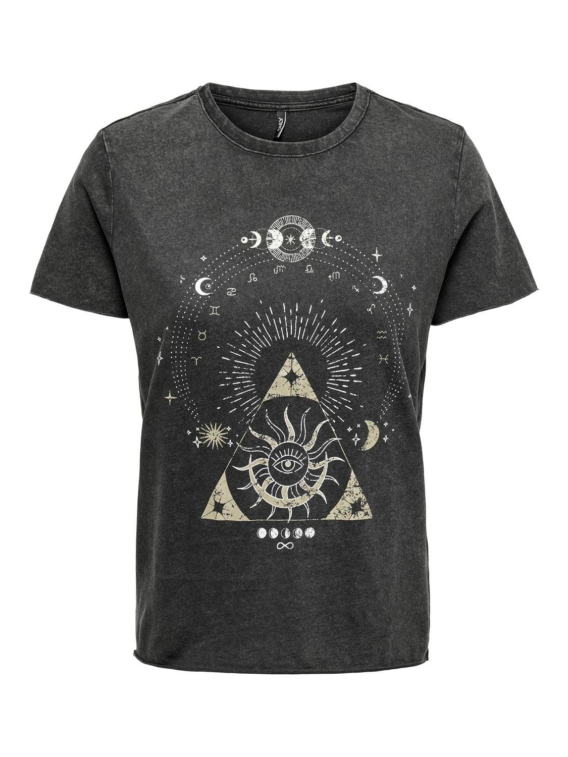 Only Shirt met ronde hals ONLLUCY REG S/S TOP JRS NOOS