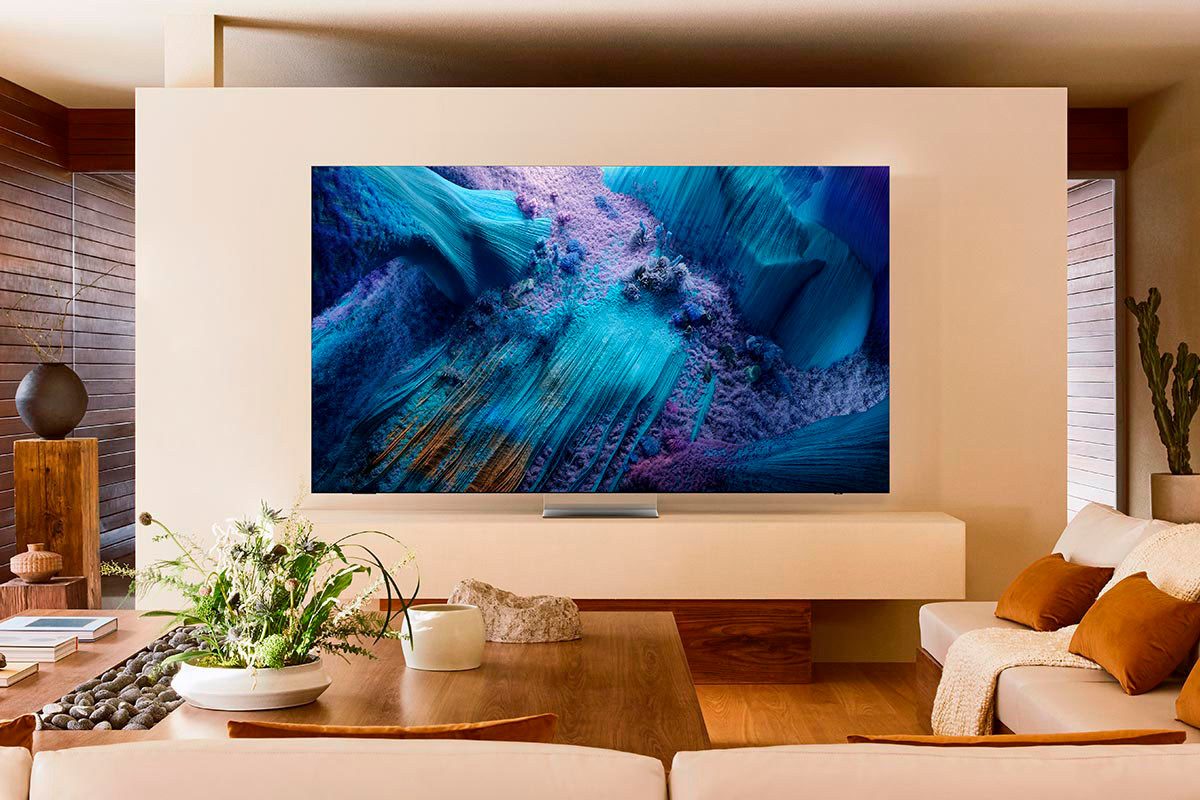 Samsung QLED-TV GQ85QN990FT QLED Mini LED-televisie, 8k ai upscaling pro & glare free, draadloze one connect box, art store