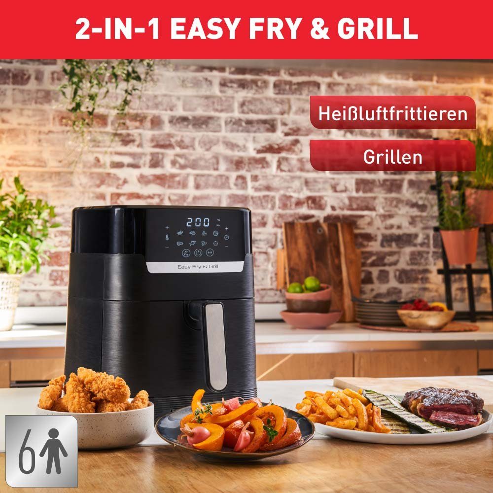 Tefal Airfryer Easy Fry & Grill Precision Heteluchtfriteuse & grill, display, 4,2 L, 8 programma's, EY5058
