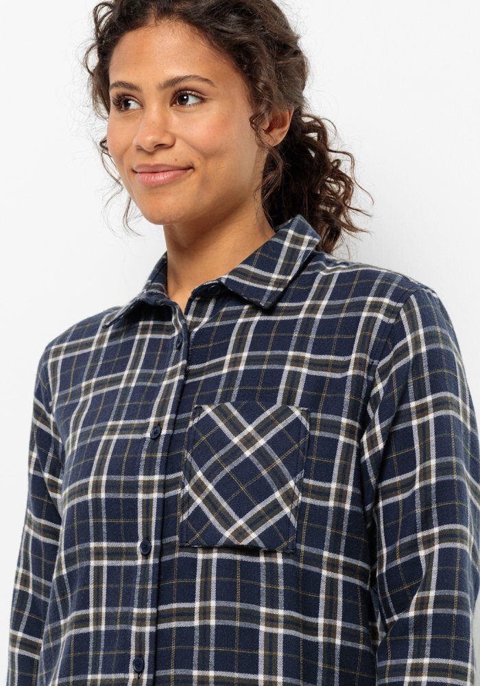 Jack Wolfskin Flanellen blouse MORGENLUFT SHIRT W