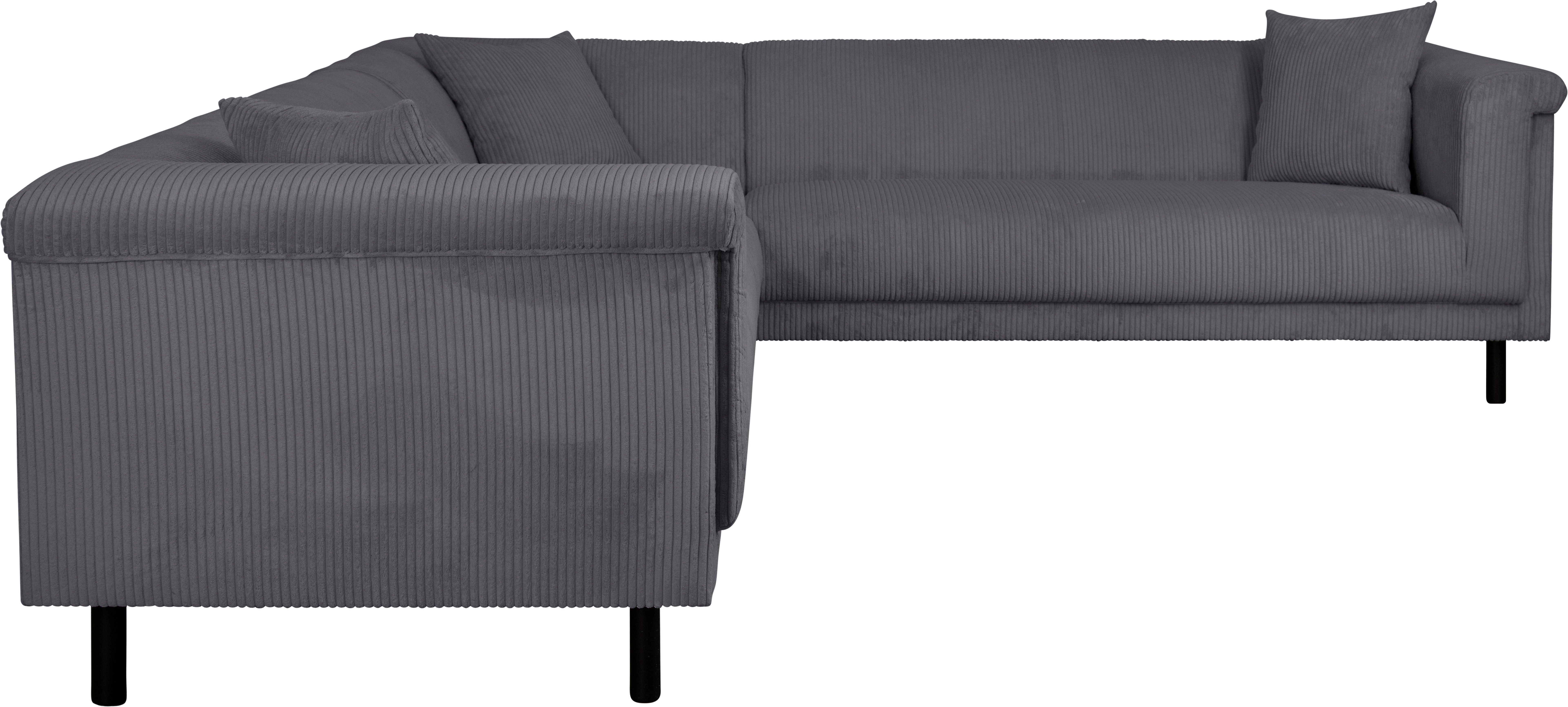 INOSIGN Hoekbank AGNIA L-vorm BxDxH: 244x244x71 cm incl. sierkussen, gelijkbenig, ook in cord