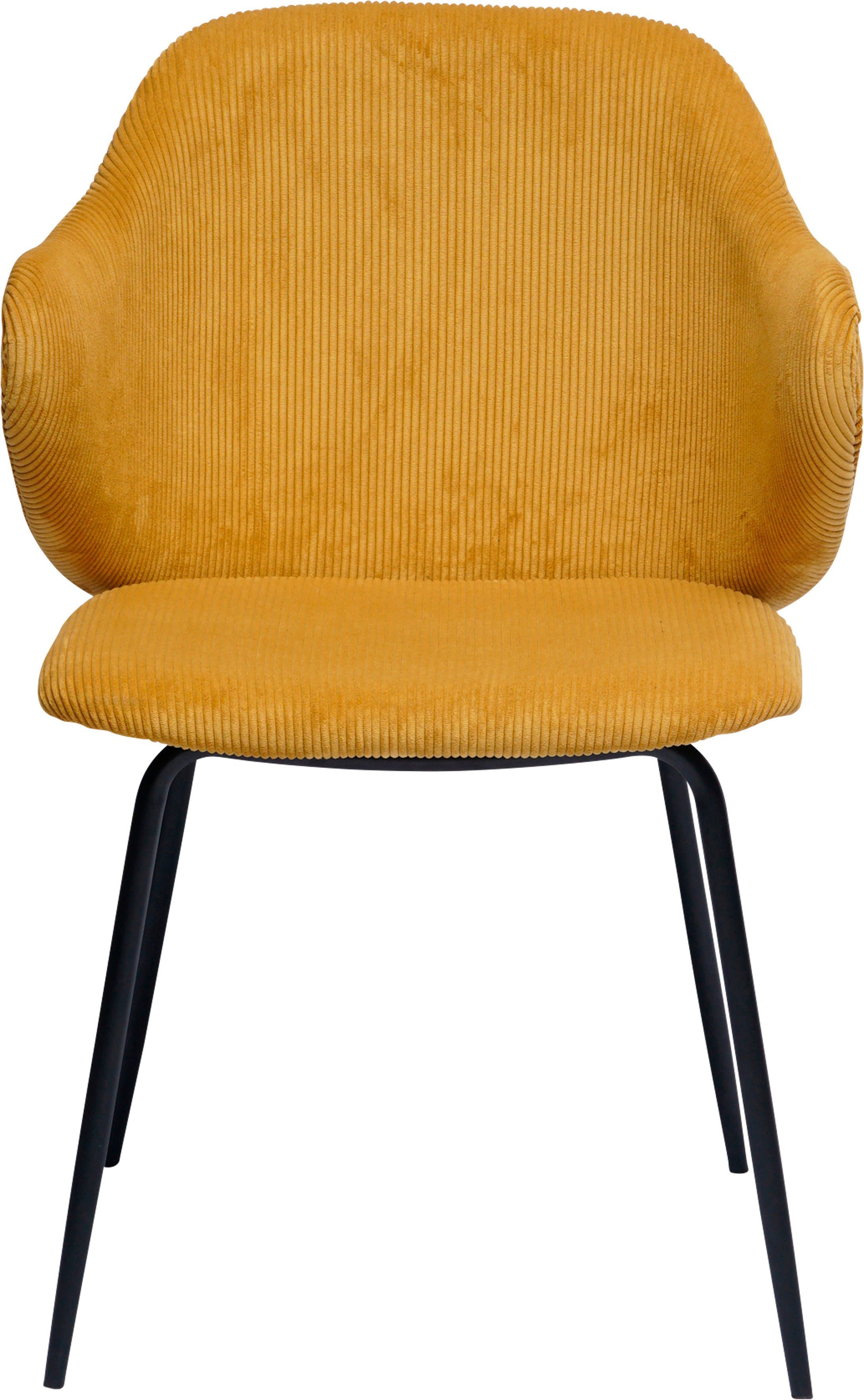 SalesFever Stoel met armleuningen Bekleding in corduroy-look (set, 2 stuks)