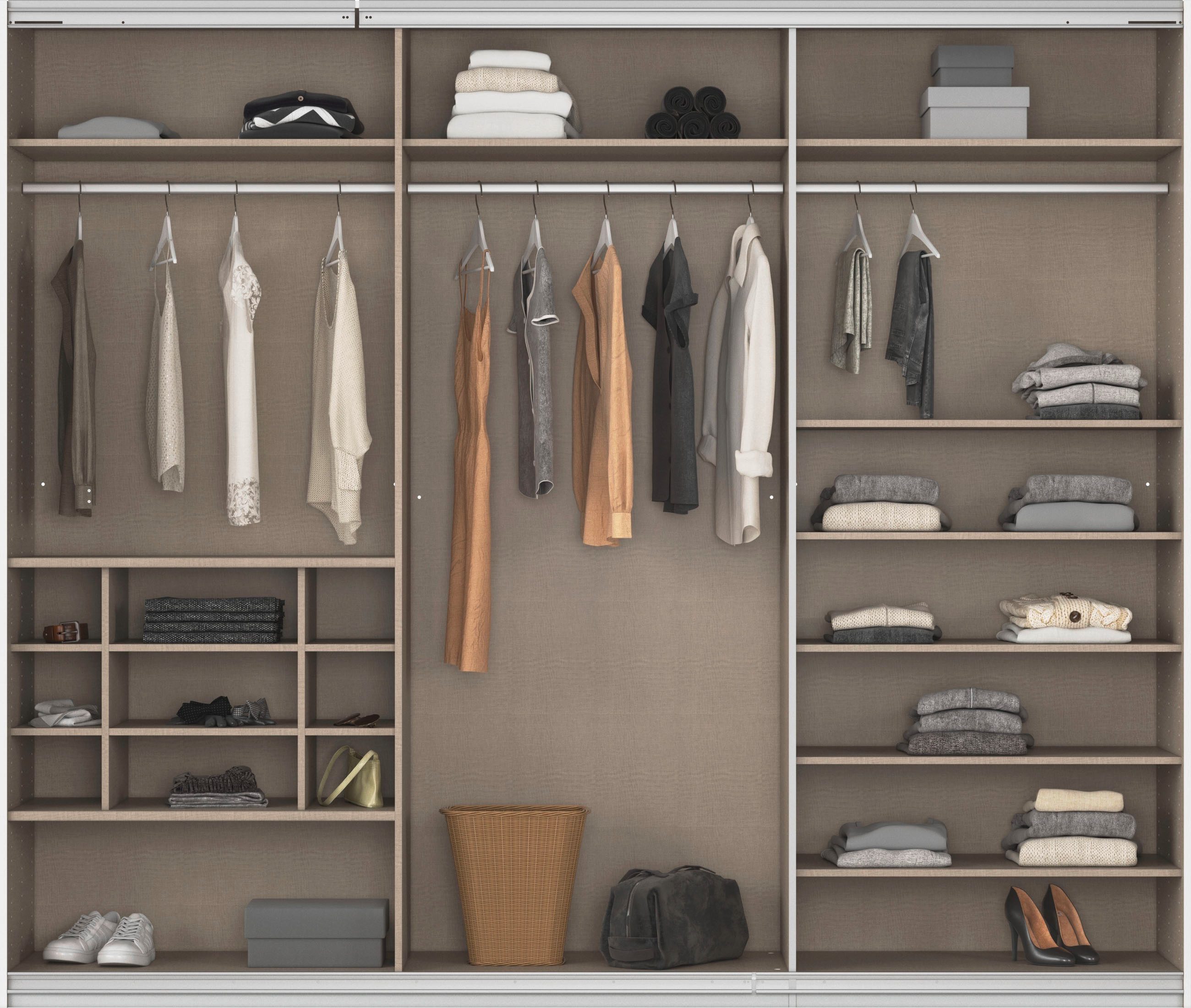 rauch Zweefdeurkast Kledingkast TOMA incl. rek inzet en extra legplanken made in germany