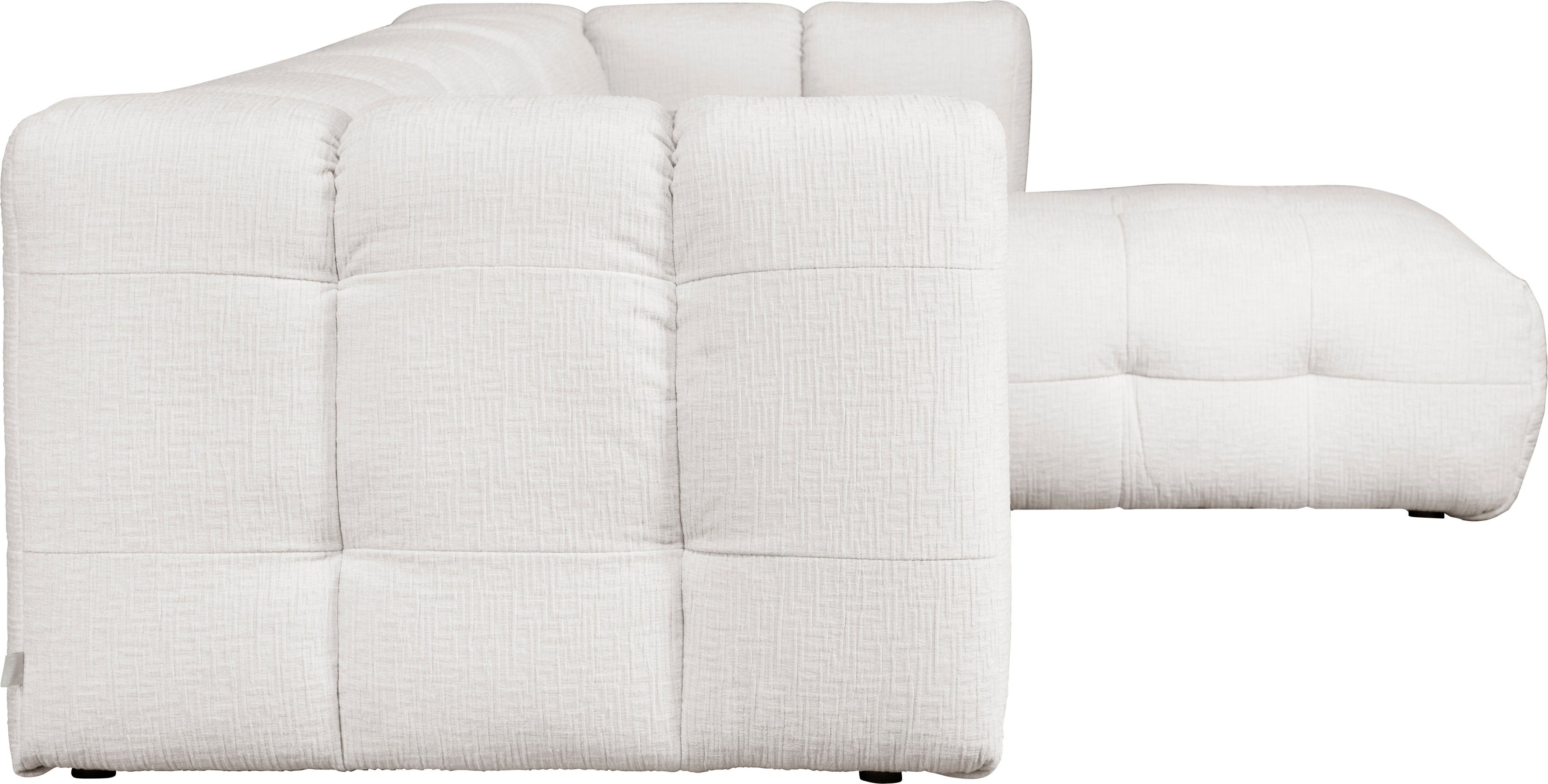 LeGer Home by Lena Gercke Hoekbank TALISHA L-Form Designersofa, moderne Steppung, B/T/H: 276/178/75 cm modern gestikt patroon, hoog zitcomfort